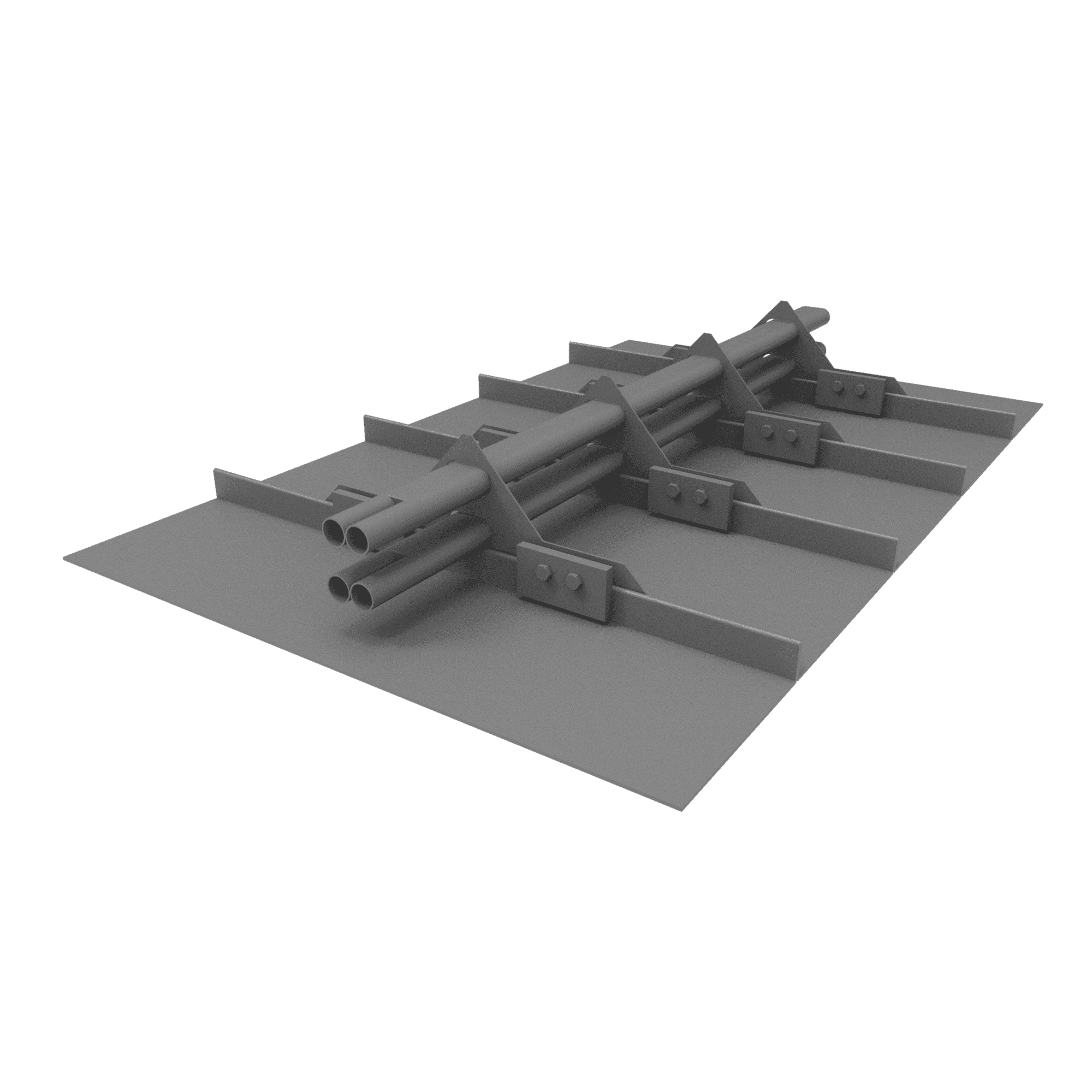 Снегозадержатель трубчатый плоскоовальный 1000мм фальц 40x20-1,0-1,0-2 оцинкованная сталь с порошковым покрытием RAL 6029