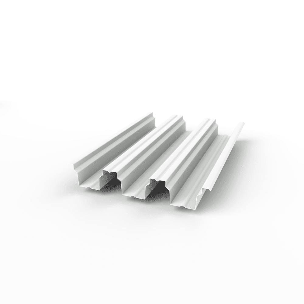 Профнастил Н114 - 1х646мм (RAL 9003) оцинкованный, с полимерным покрытием (полиэстер)