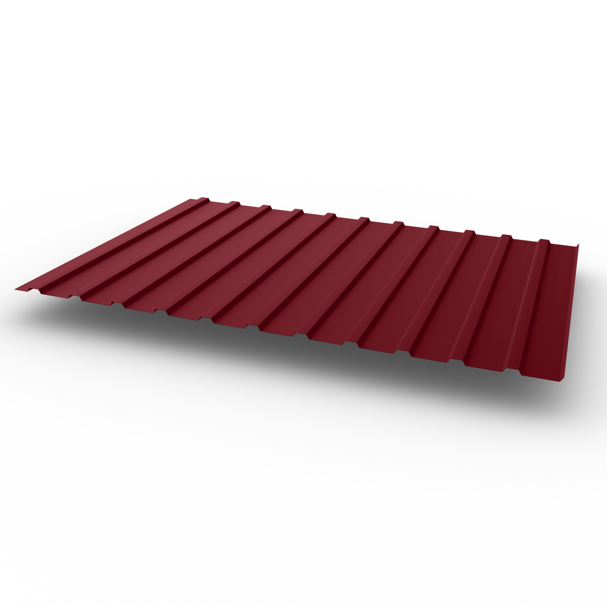 Профнастил С10 - 0,5х1180мм (RAL 3004) оцинкованный, с полимерным покрытием (Полиэстер)