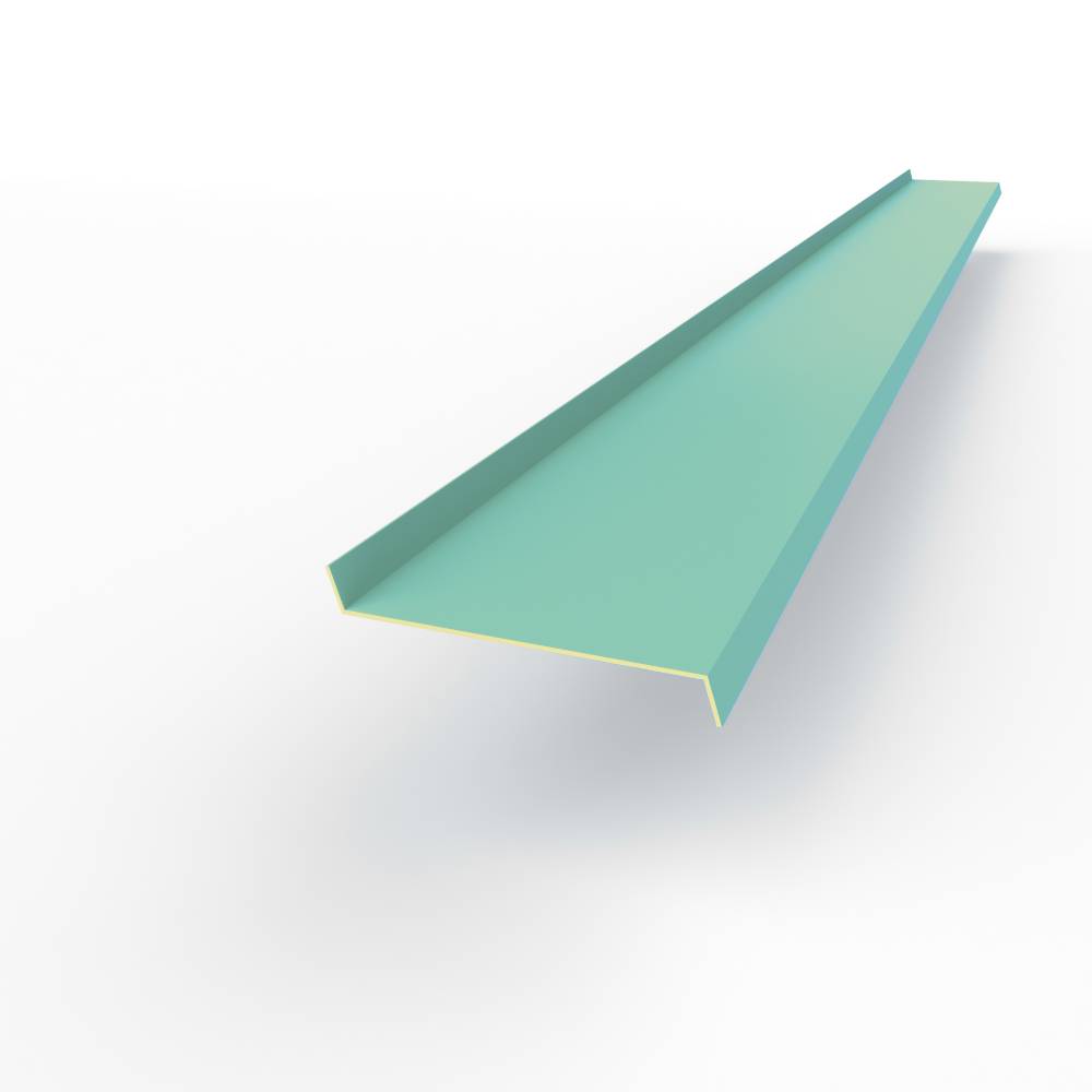 Отлив 0,7 мм RAL 6026 оконный оцинкованный c порошковым покрытием