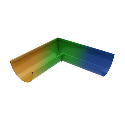 Угол 90 градусов водосточного желоба с порошковым покрытием ф190х400х400мм все цвета RAL