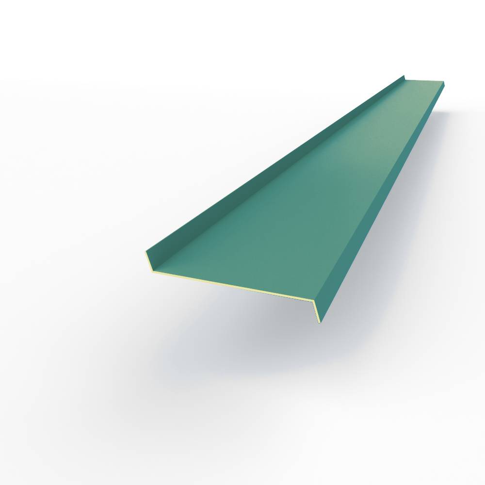 Отлив 0,4 мм RAL 6033 оконный оцинкованный c порошковым покрытием