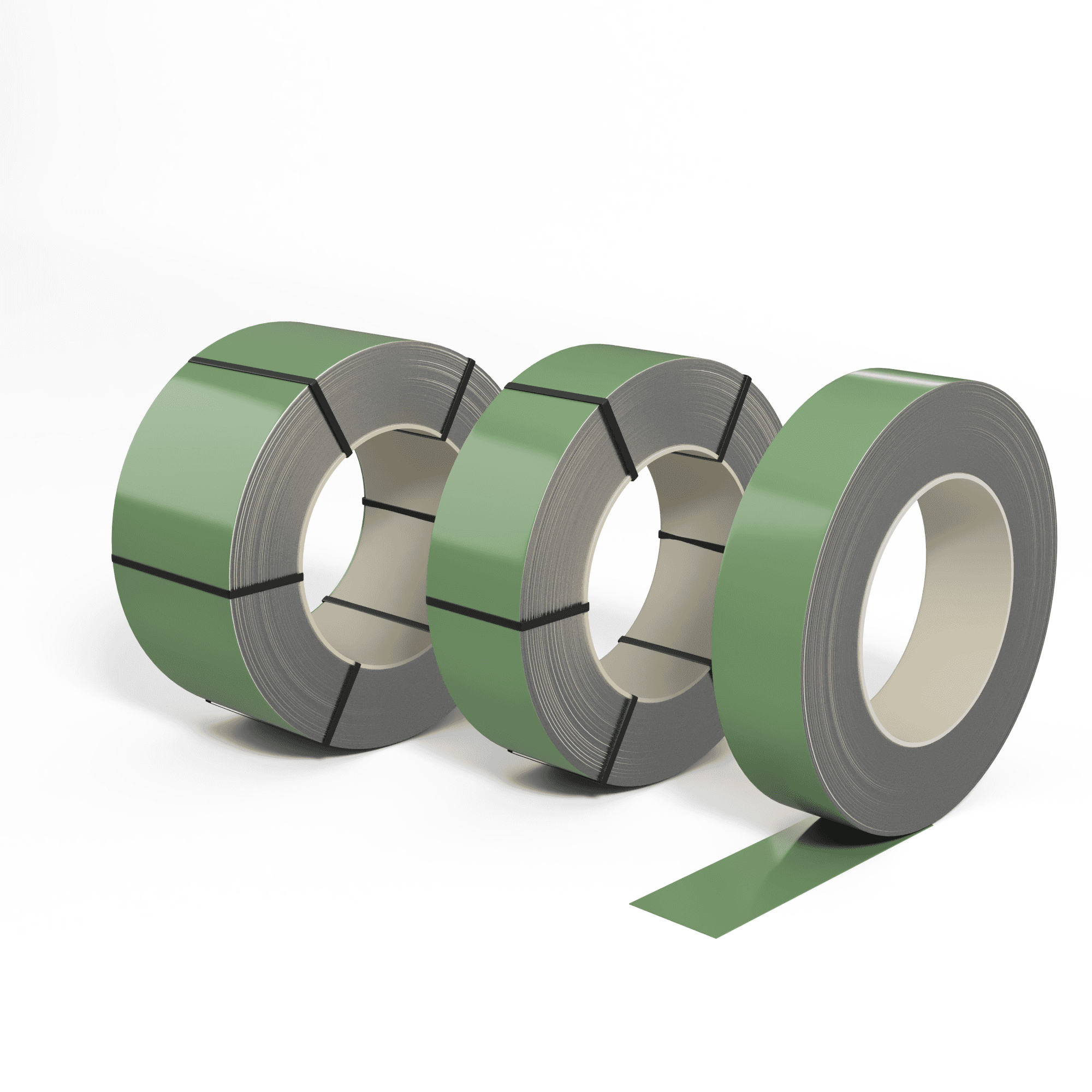 Лента оцинкованная (Штрипс) 0,5 мм (RAL 6021) с полимерным покрытием (полиэстер)