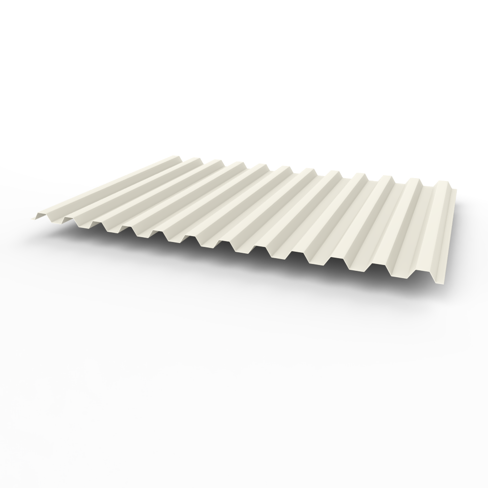 Профнастил С21 0,55х1051мм (RAL 9001) оцинкованный, с полимерным покрытием (полиэстер)