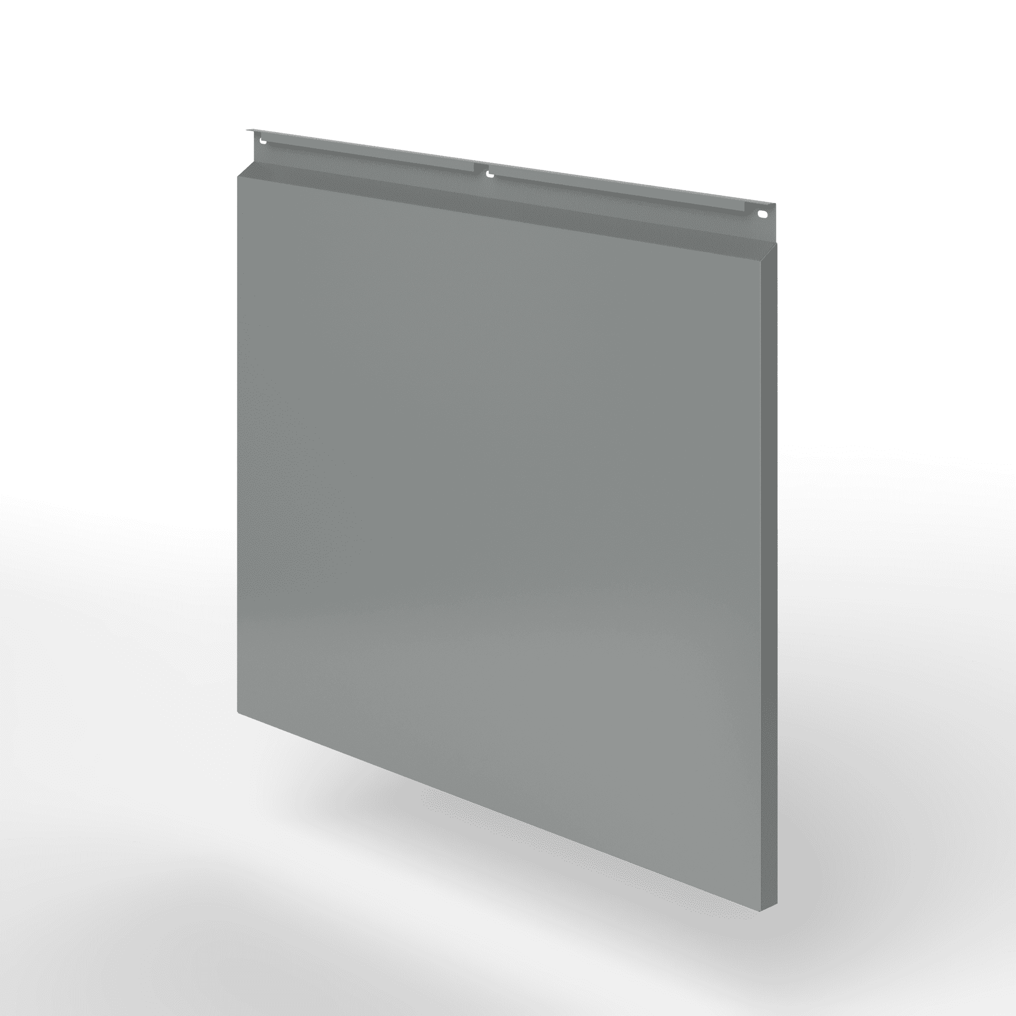 Фасадная металлокассета закрытого типа оцинкованная с порошковым покрытием 0,7x820х370мм RAL 7037 Пыльно-серый