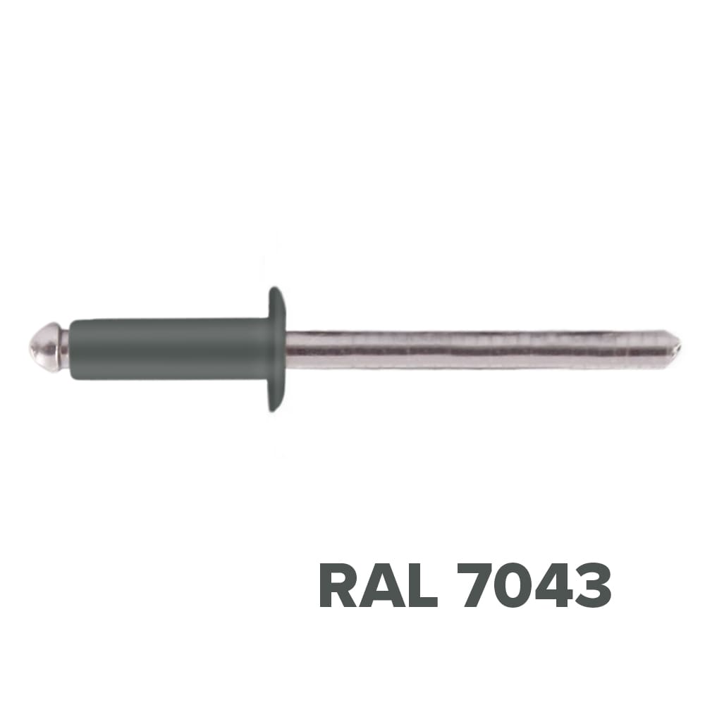 Заклепка 3.2x10 (RAL 7043) A2/A2 вытяжная
