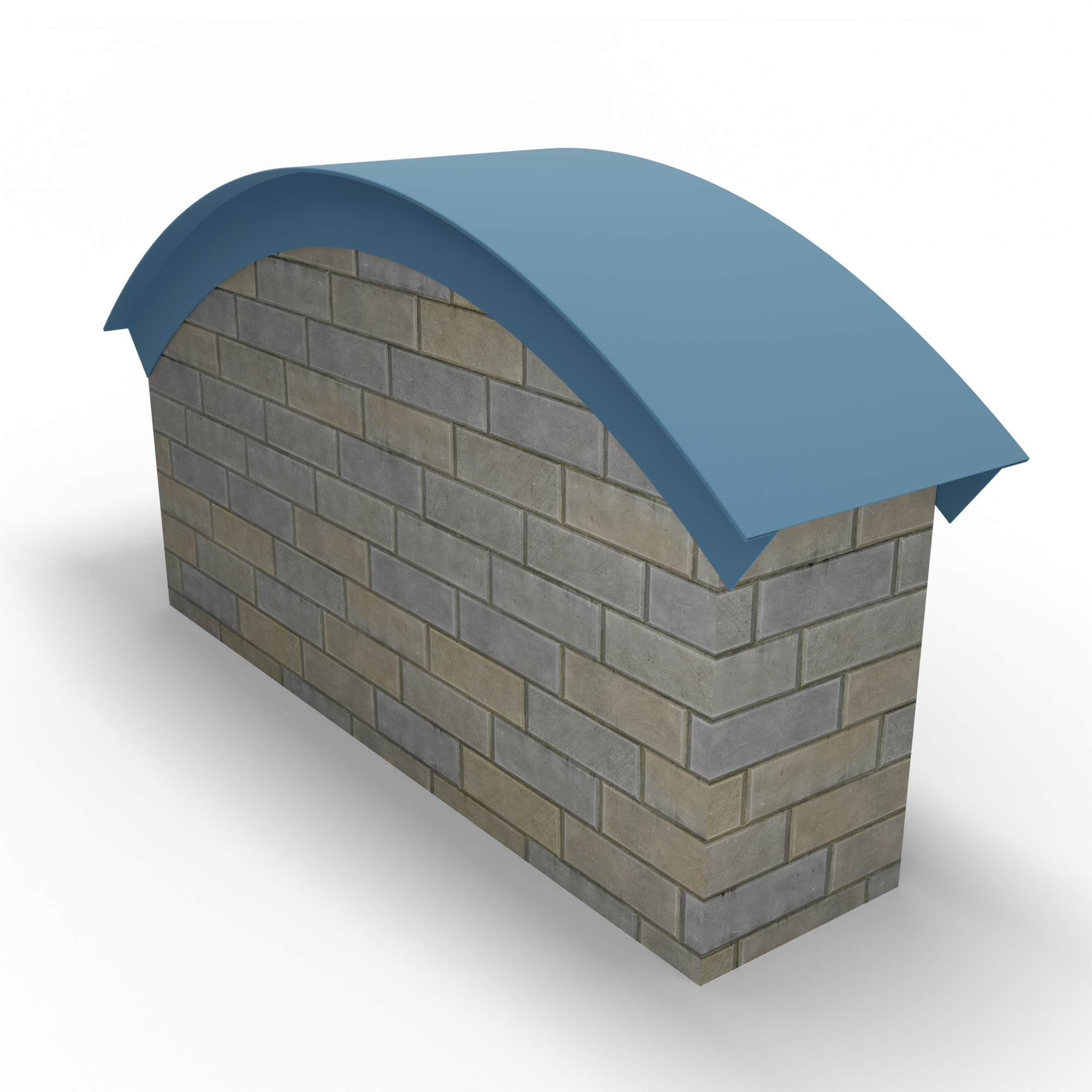 Парапет радиусный 1 мм (RAL 5024) полиэстер