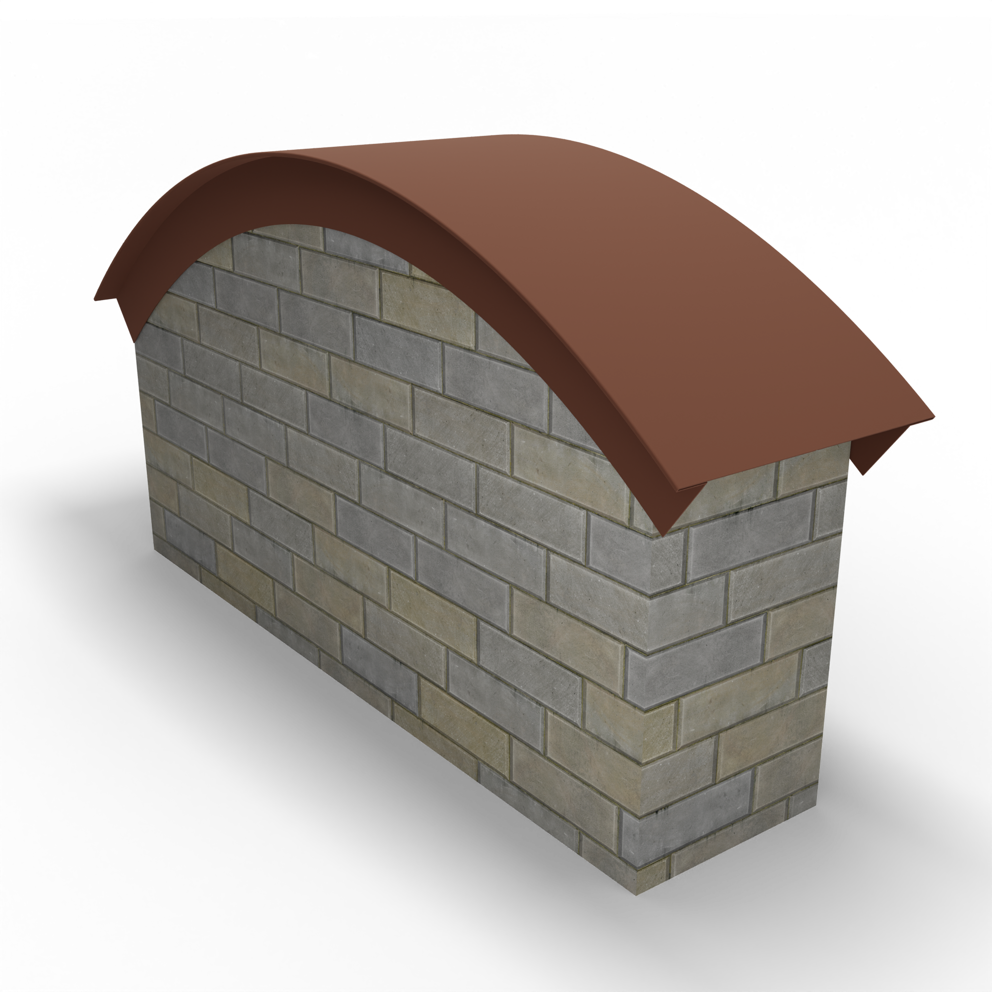 Парапет радиусный 0,5 мм (RAL 8002) полиэстер