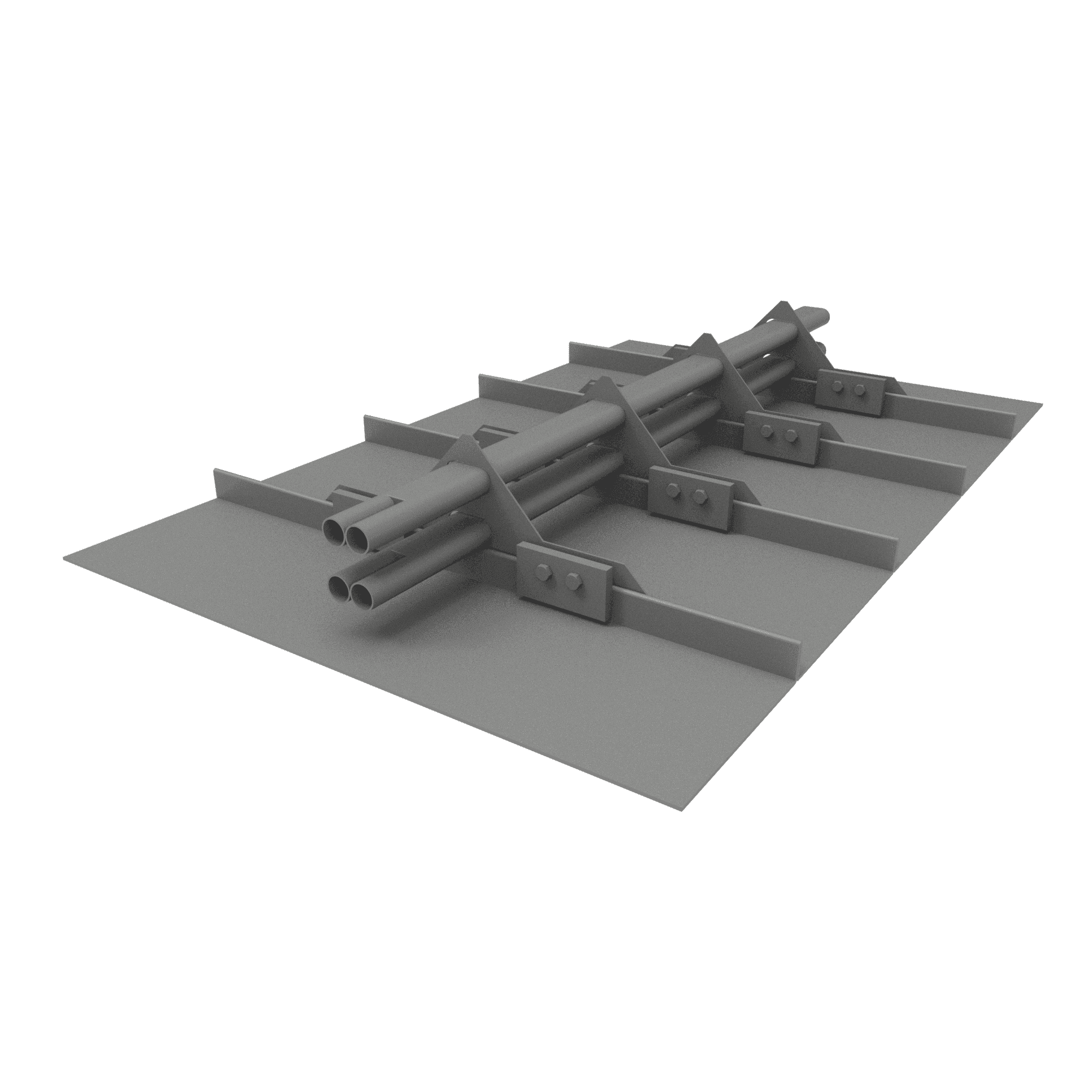 Снегозадержатель трубчатый 3000мм фальц 40x20-1,0-2,0-4 холоднокатанная сталь с порошковым покрытием RAL 9006