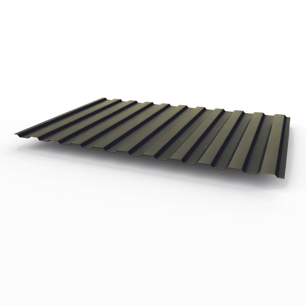 Профнастил С8 - 0,4х1180мм (RAL 5004) оцинкованный, с полимерным покрытием (полиэстер)