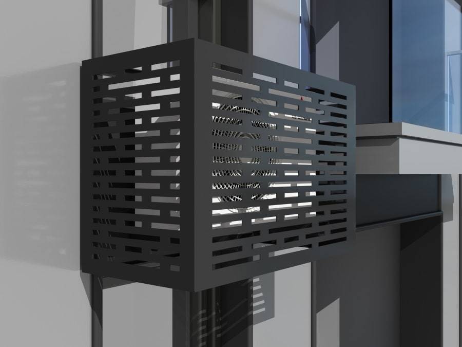 Экран для кондиционера c перфорацией Lve и каркасом Тип 1 все цвета RAL