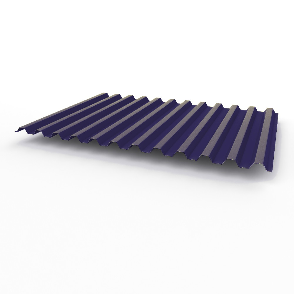 Профнастил С21 0,65х1051мм (RAL 5022) оцинкованный, с полимерным покрытием (полиэстер)