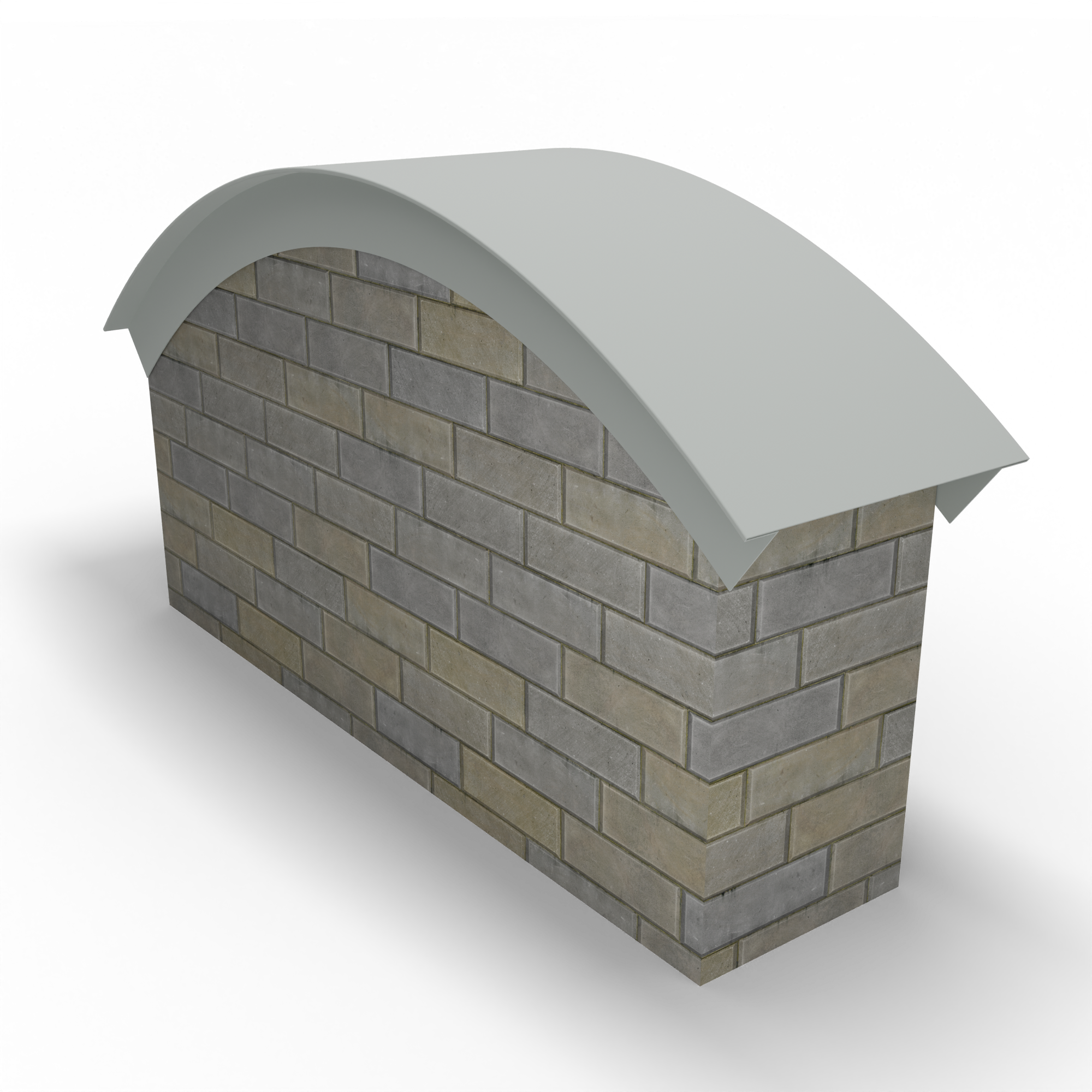 Парапет радиусный 0,5 мм (RAL 7035) полиэстер