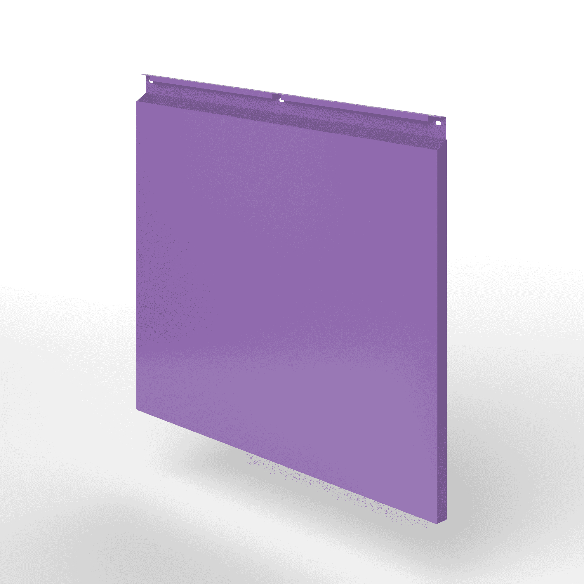 Фасадная металлокассета закрытого типа оцинкованная с порошковым покрытием 0,7x480х475мм RAL 4005 Сине-сиреневый