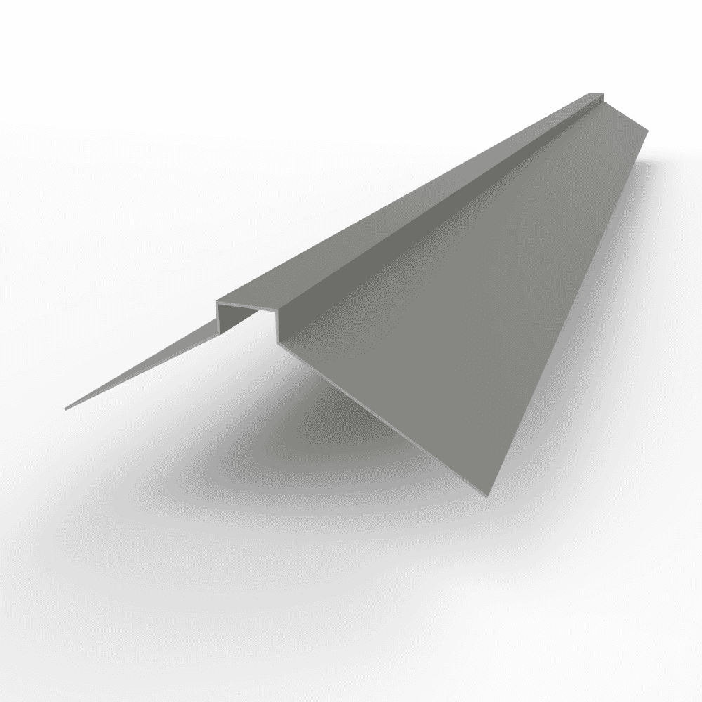 Конек фигурный 0,45 мм RAL 9007 оцинкованный, с порошковым покрытием