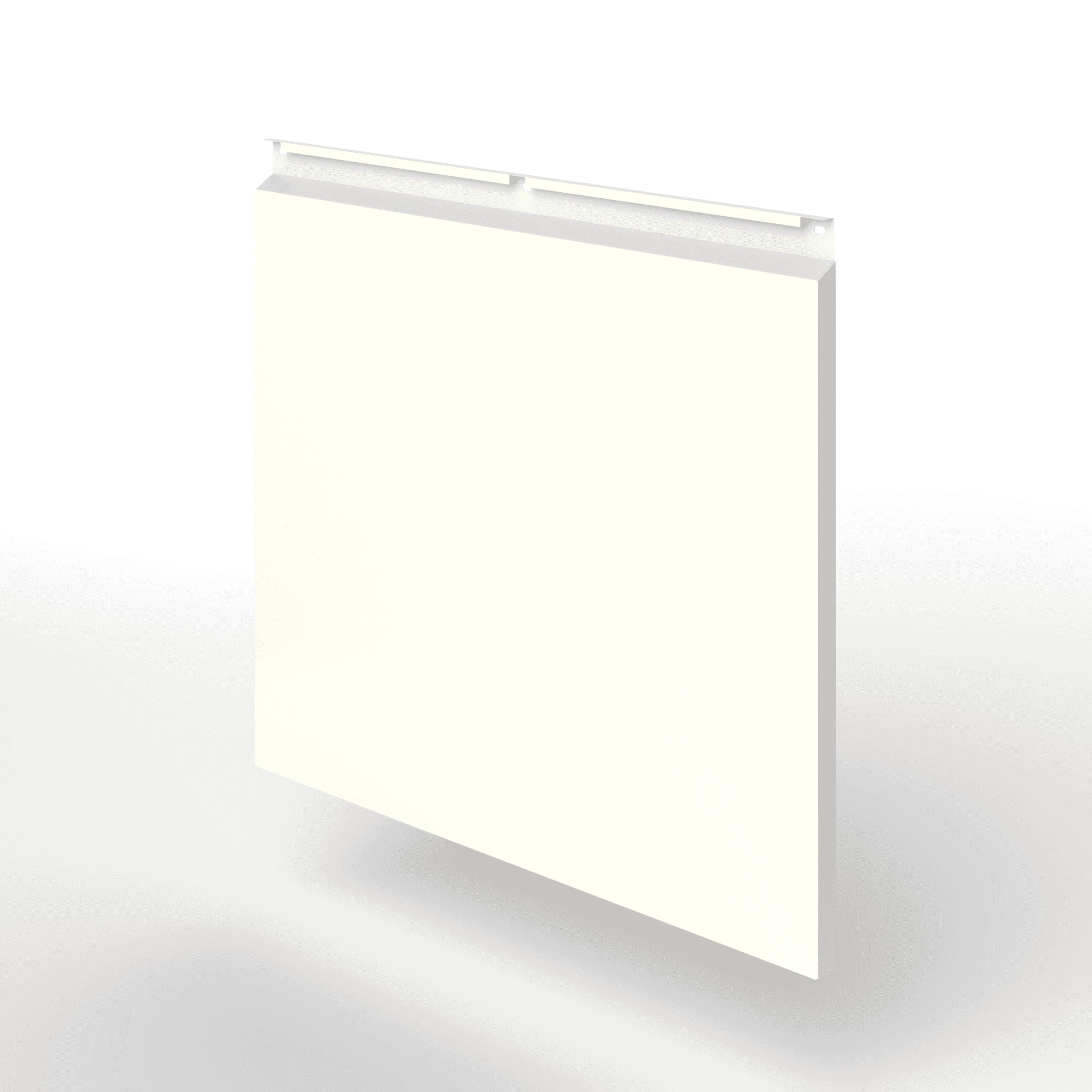 Фасадная металлокассета закрытого типа оцинкованная с порошковым покрытием 0,7x600х1270мм RAL 9001 Кремово-белый