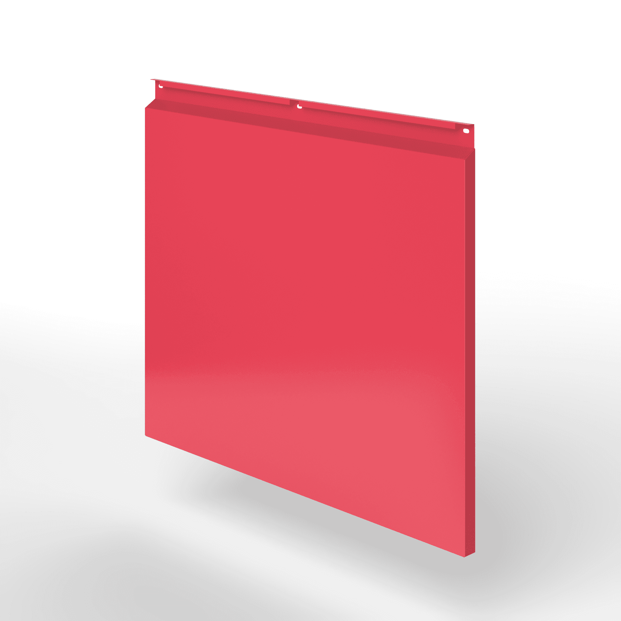 Фасадная металлокассета закрытого типа оцинкованная с порошковым покрытием 0,7x545х550мм RAL 3018 Клубнично-красный