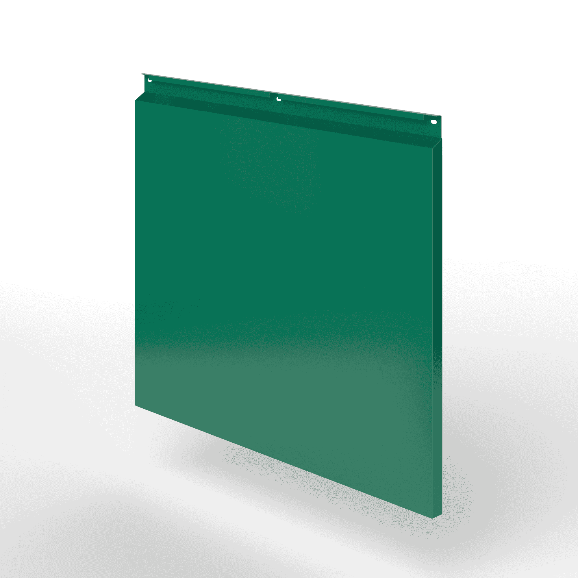 Фасадная металлокассета закрытого типа оцинкованная с порошковым покрытием 0,7x1160х600мм RAL 6016 Бирюзово-зелёный