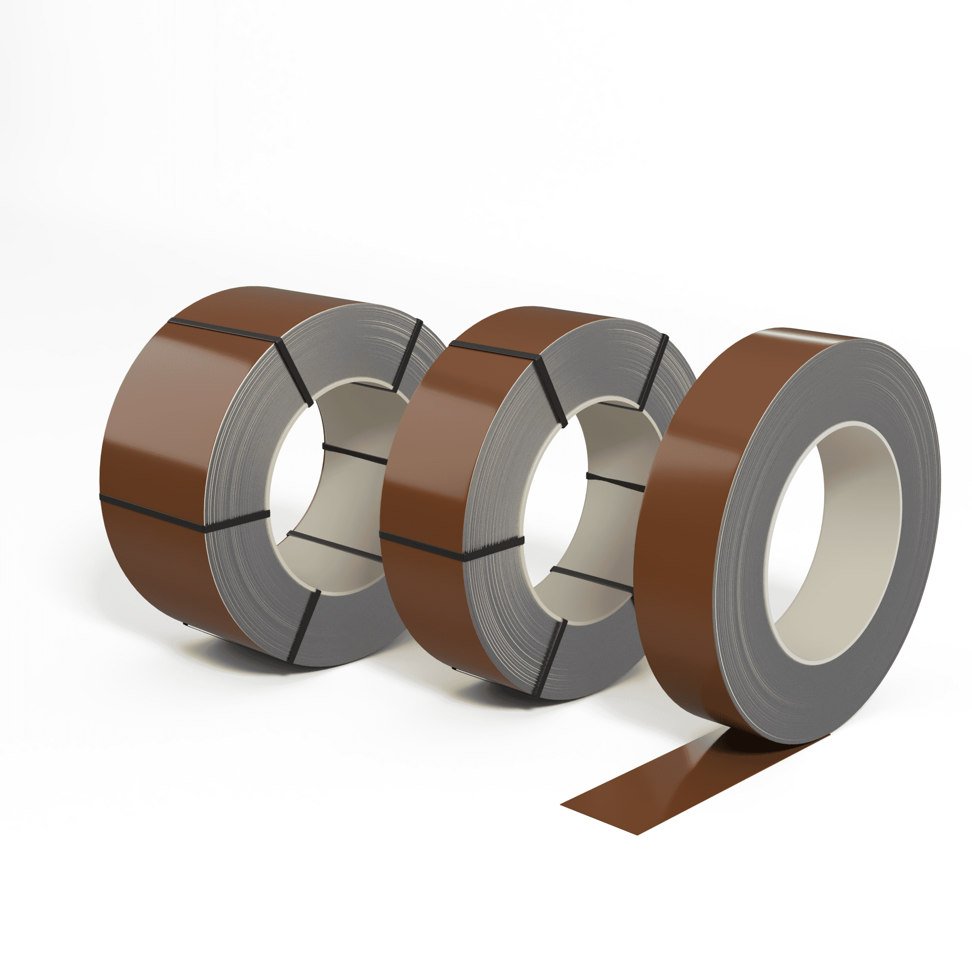 Лента оцинкованная (Штрипс) 0,55 мм (RAL 8029) с полимерным покрытием (полиэстер)