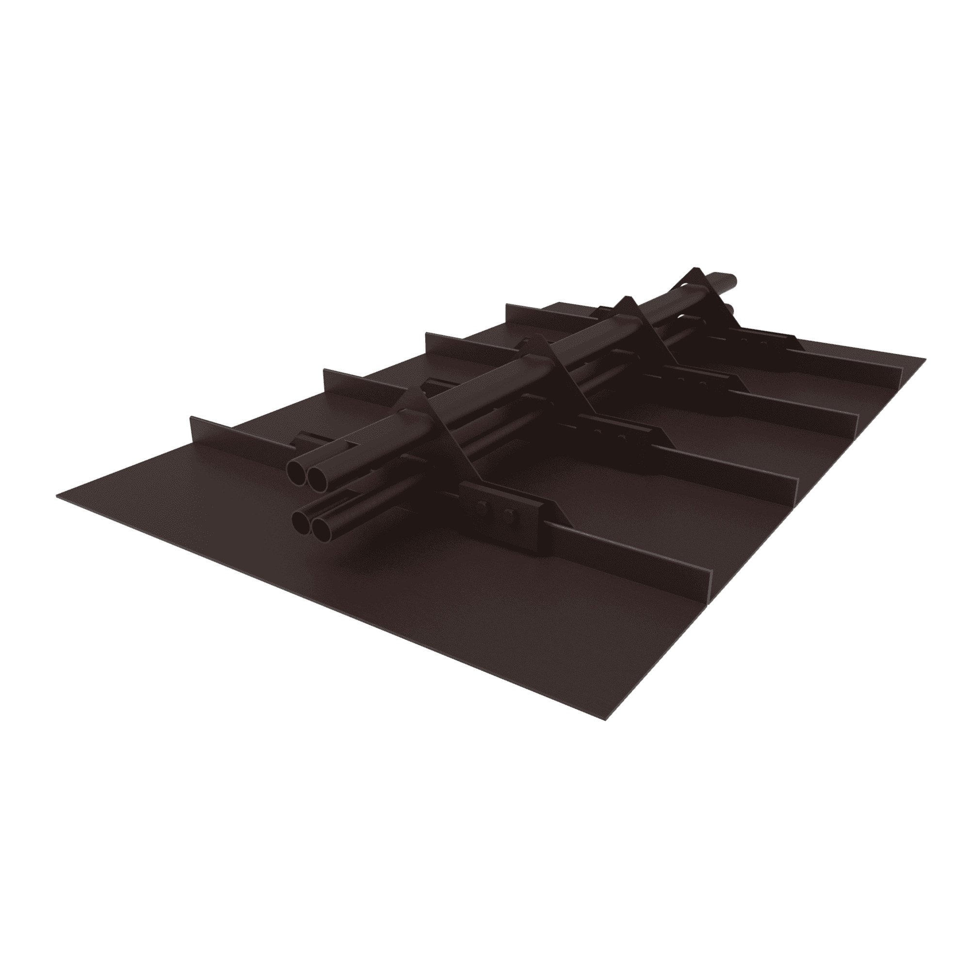 Снегозадержатель трубчатый плоскоовальный 3000мм фальц 40x20-1,0-1,5-4 оцинкованная сталь с порошковым покрытием RAL 8017