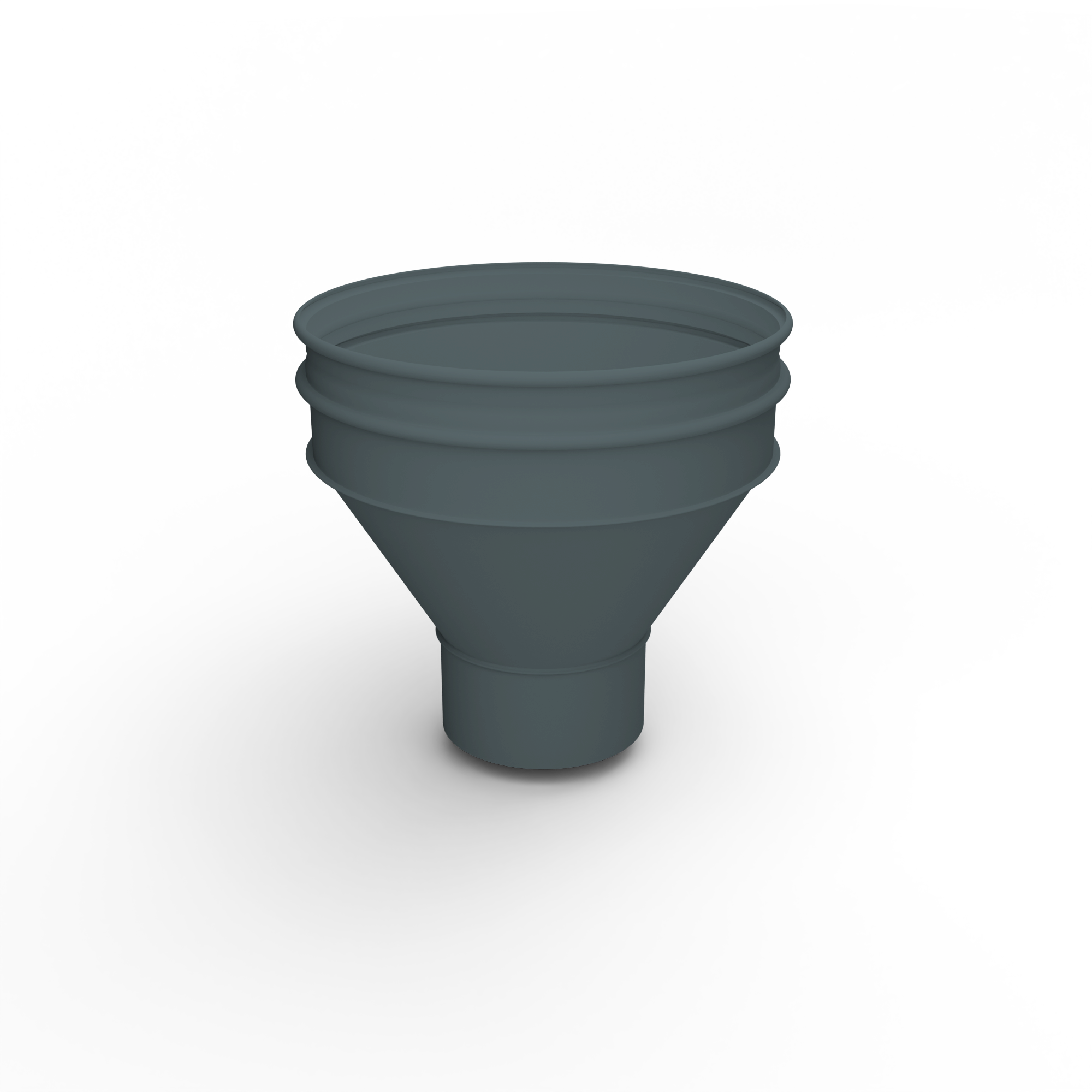 Воронка водосточная ф120х350мм (RAL 7026) водосборная, c порошковым покрытием