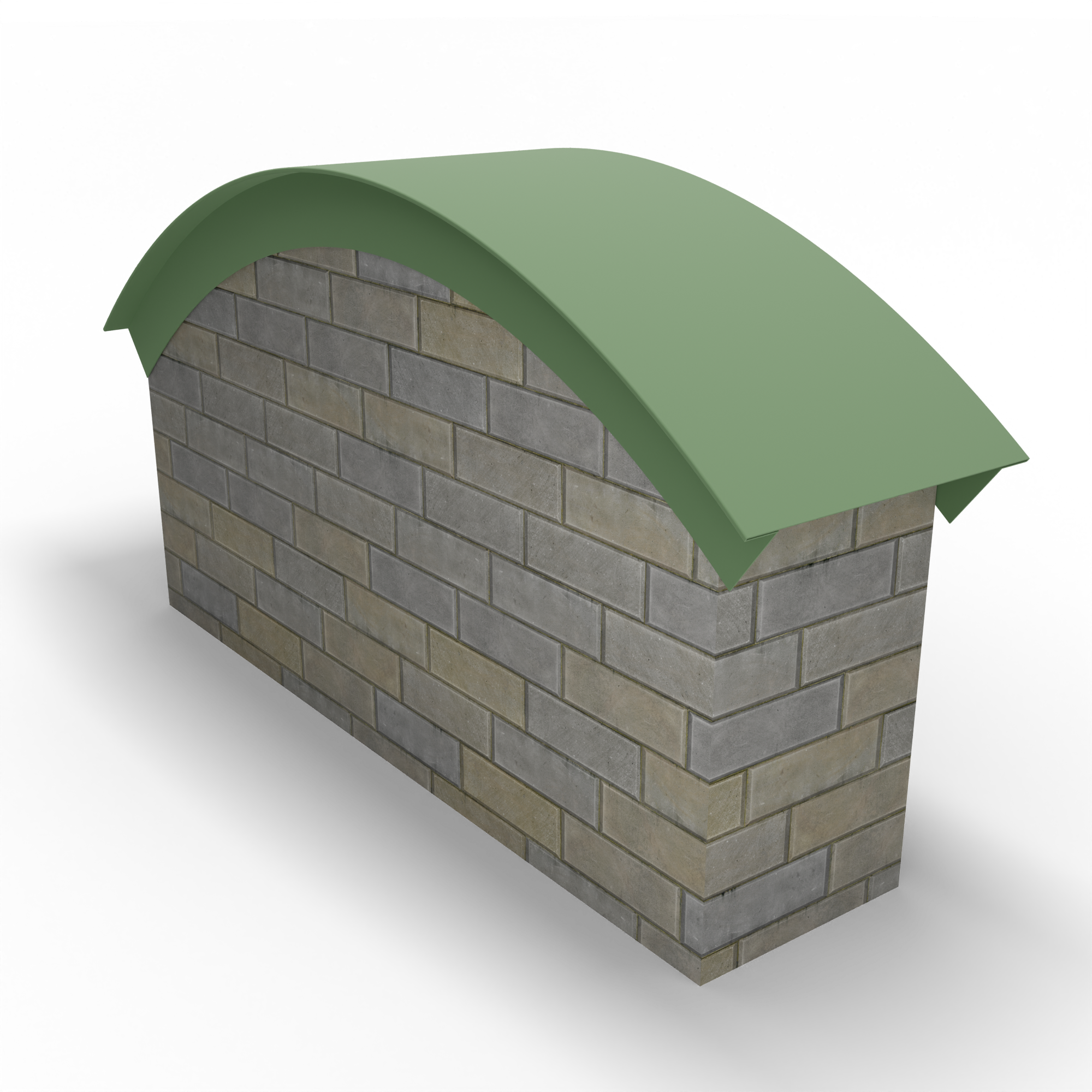 Парапет радиусный 0,45 мм (RAL 6021) полиэстер