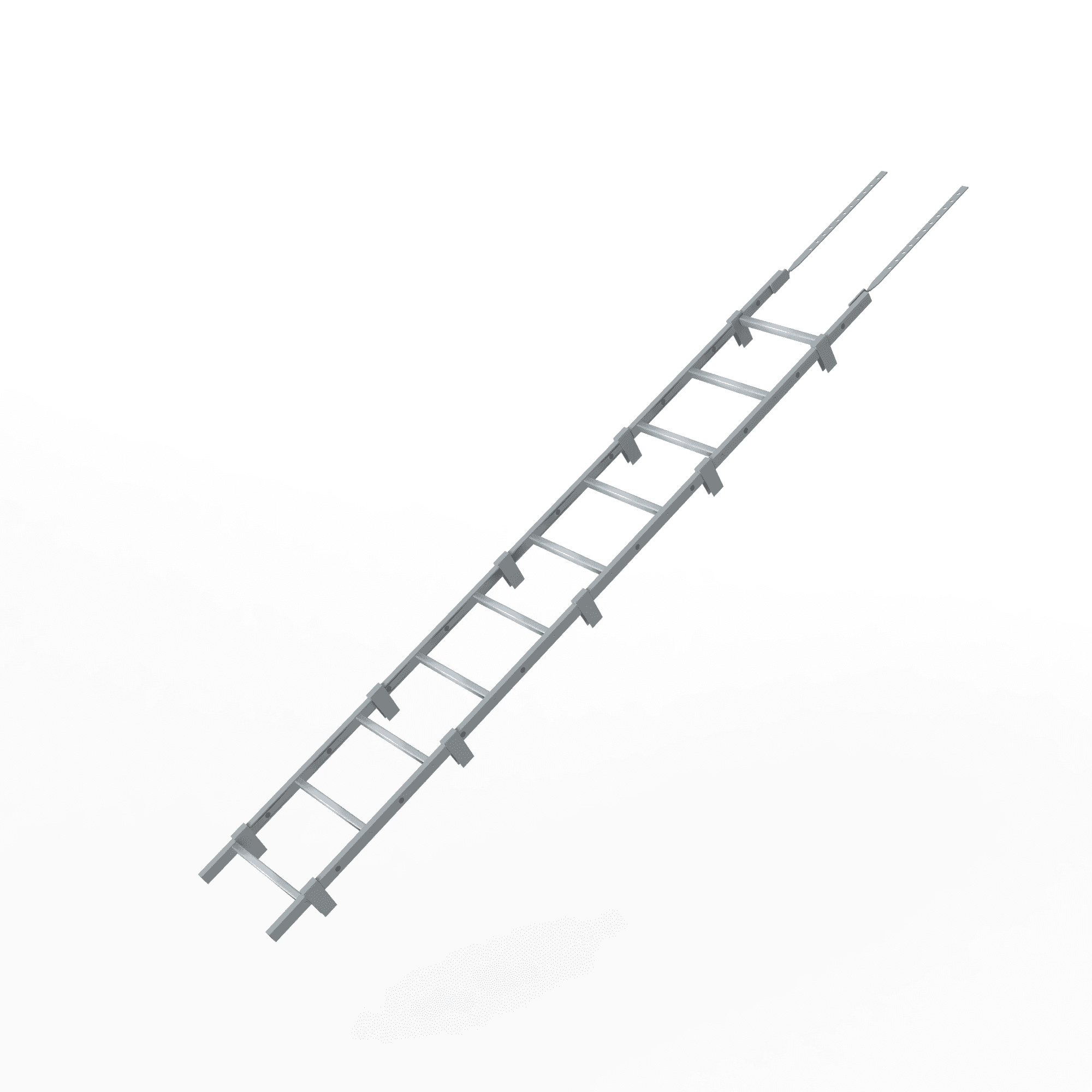 Лестница кровельная 2000мм холоднокатанная сталь с порошковым покрытием RAL 7040