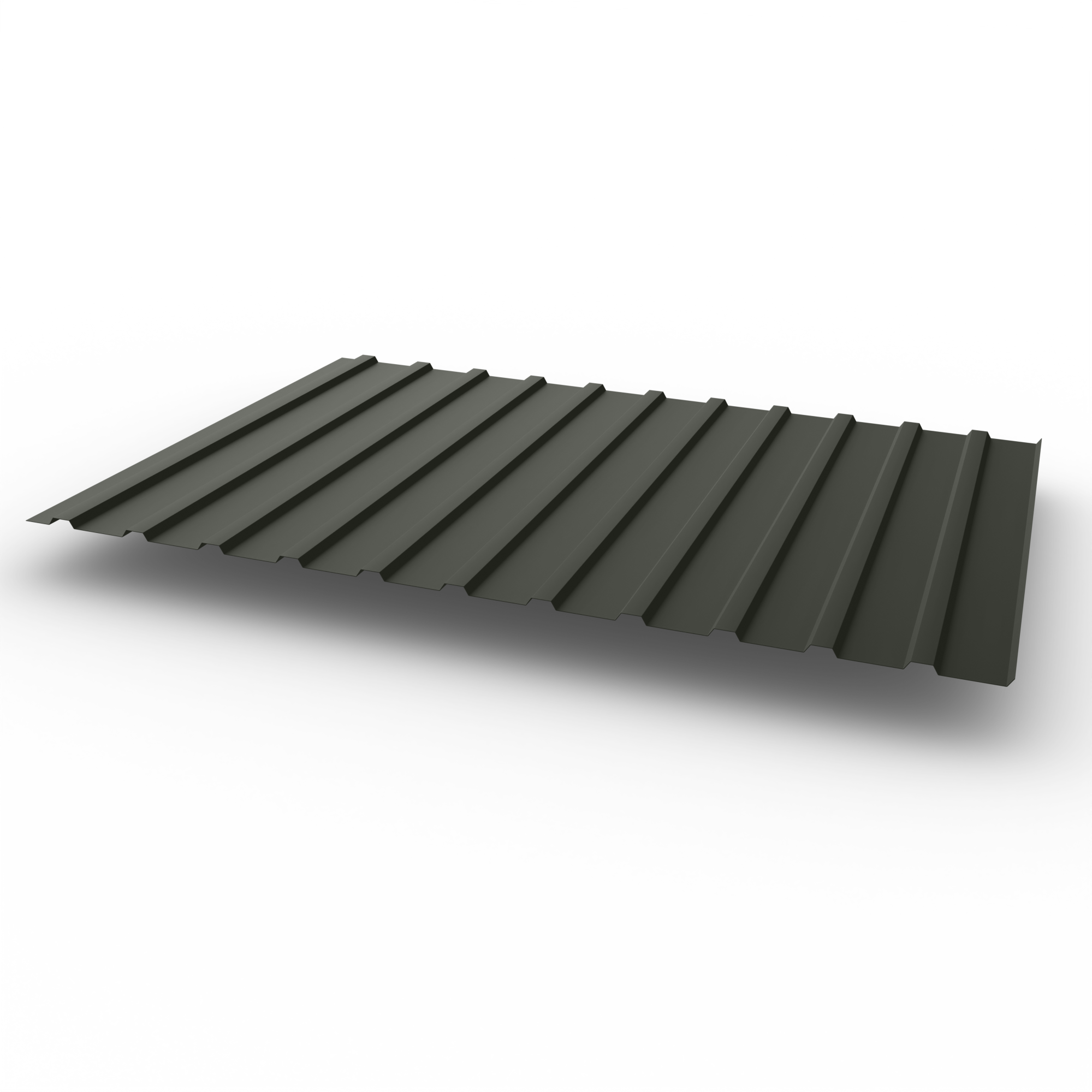 Профнастил С10 - 0,65х1180мм (RAL 7022) оцинкованный, с полимерным покрытием (Полиэстер)