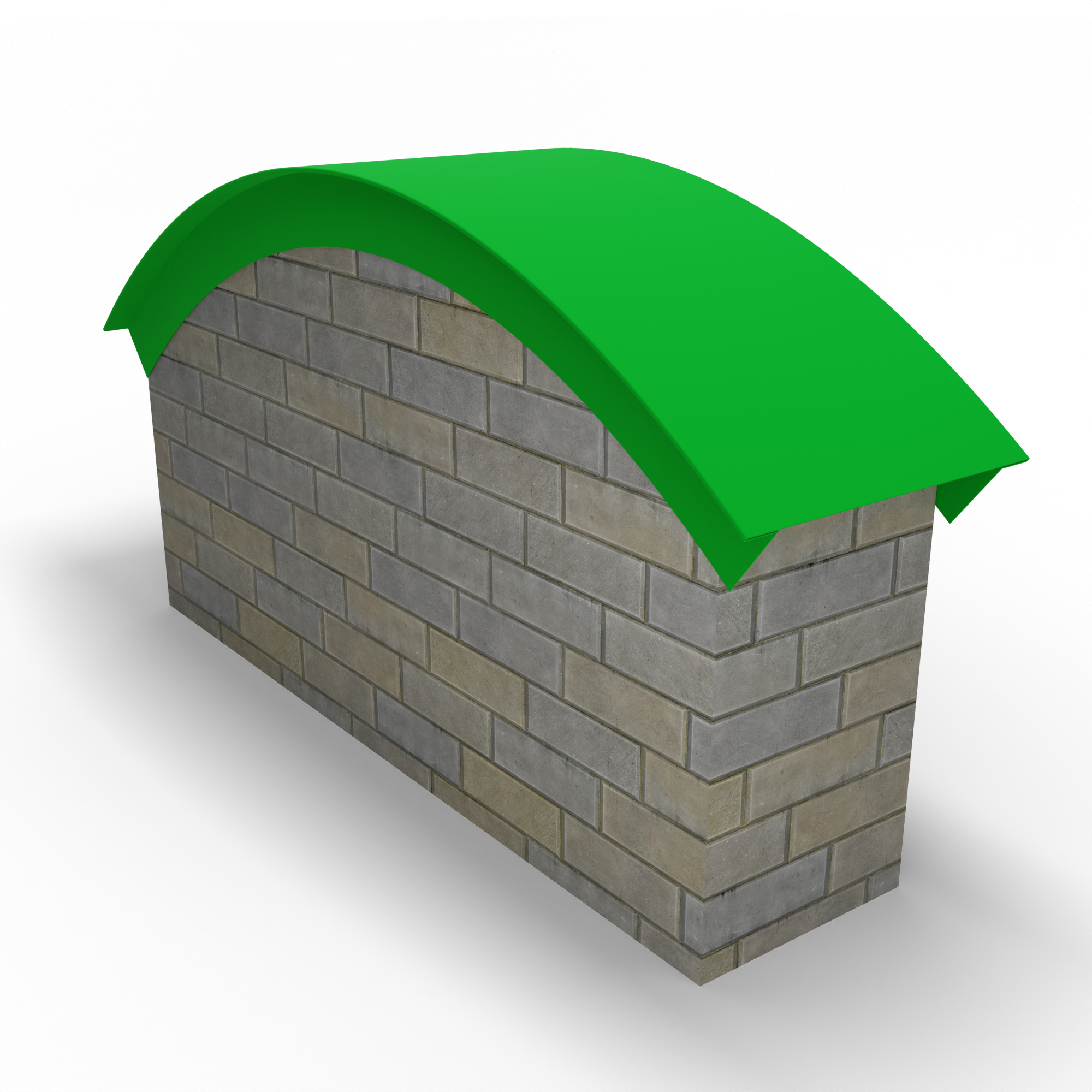 Парапет радиусный 0,7 мм (RAL 6038) полиэстер