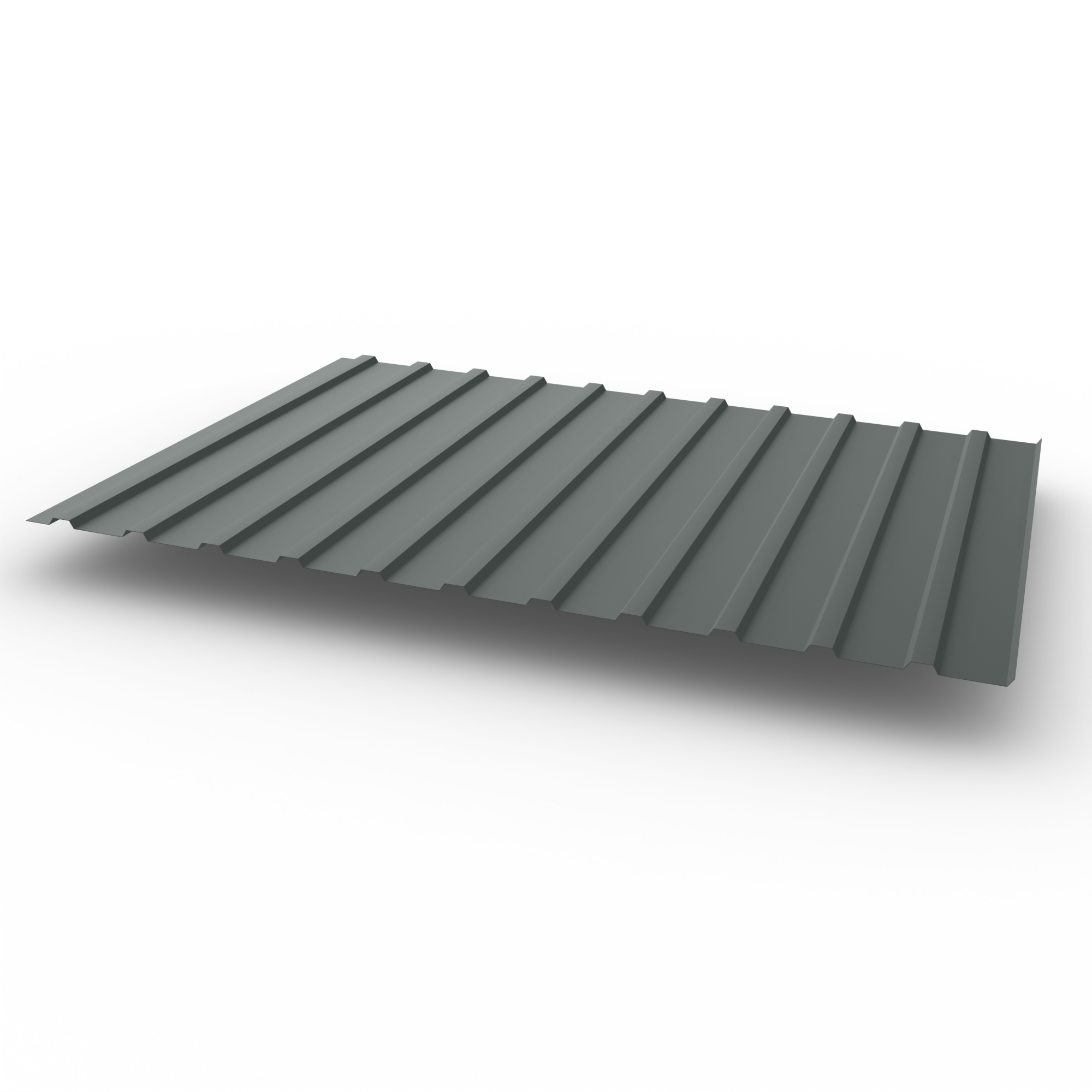 Профнастил С10 - 0,45х1180мм (RAL 7005) оцинкованный, с полимерным покрытием (Полиэстер)