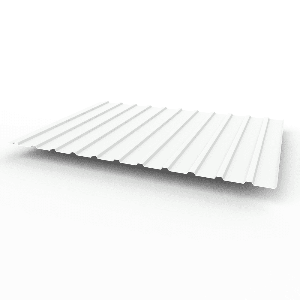 Профнастил С10 - 0,65х1180мм (RAL9003) оцинкованный, с полимерным покрытием (полиэстер)