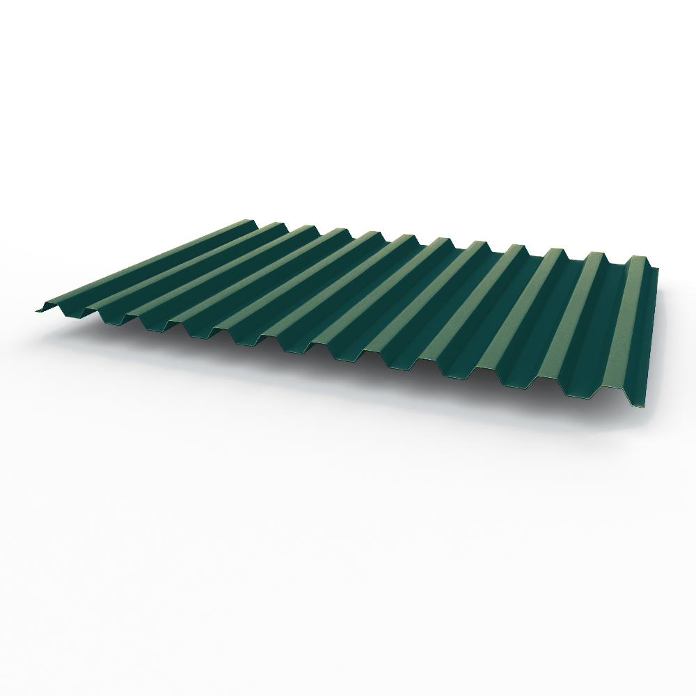 Профнастил С21 0,55х1051мм (RAL 6004) оцинкованный, с полимерным покрытием (полиэстер)