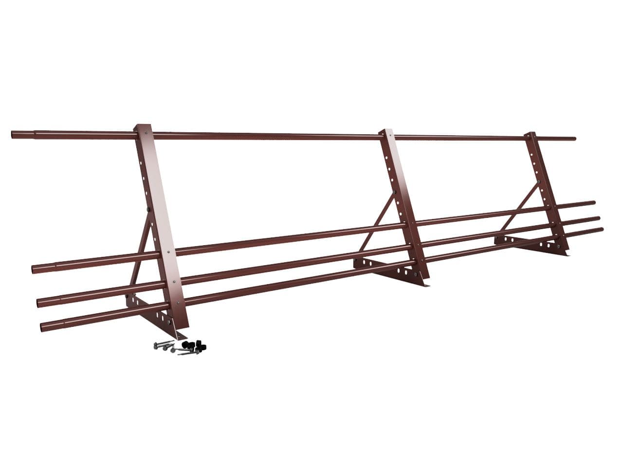 Ограждение кровельное 2000мм универсальный 1200-25-1-2-2 холоднокатанная сталь с порошковым покрытием RAL 3009