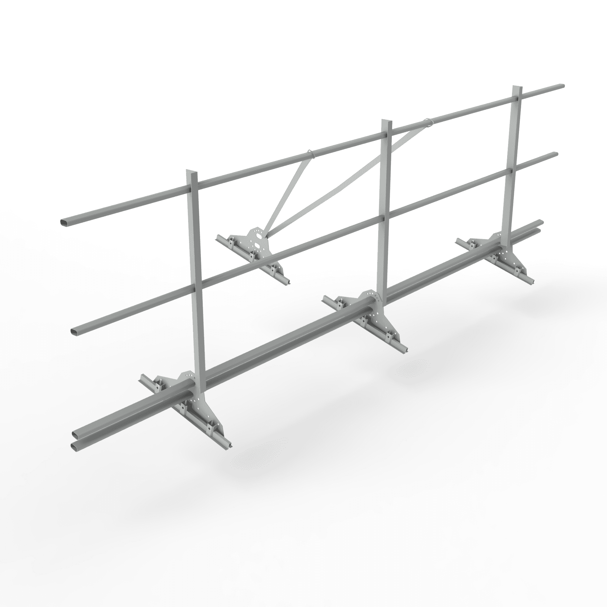 Ограждение кровельное функция снегозадержатель фальц 2000мм 600-25-1-1,5-2 оцинкованная сталь с порошковым покрытием RAL 9006