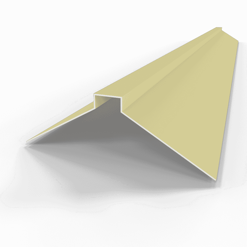 Конек фигурный 0,45 мм RAL 1000 оцинкованный, с порошковым покрытием