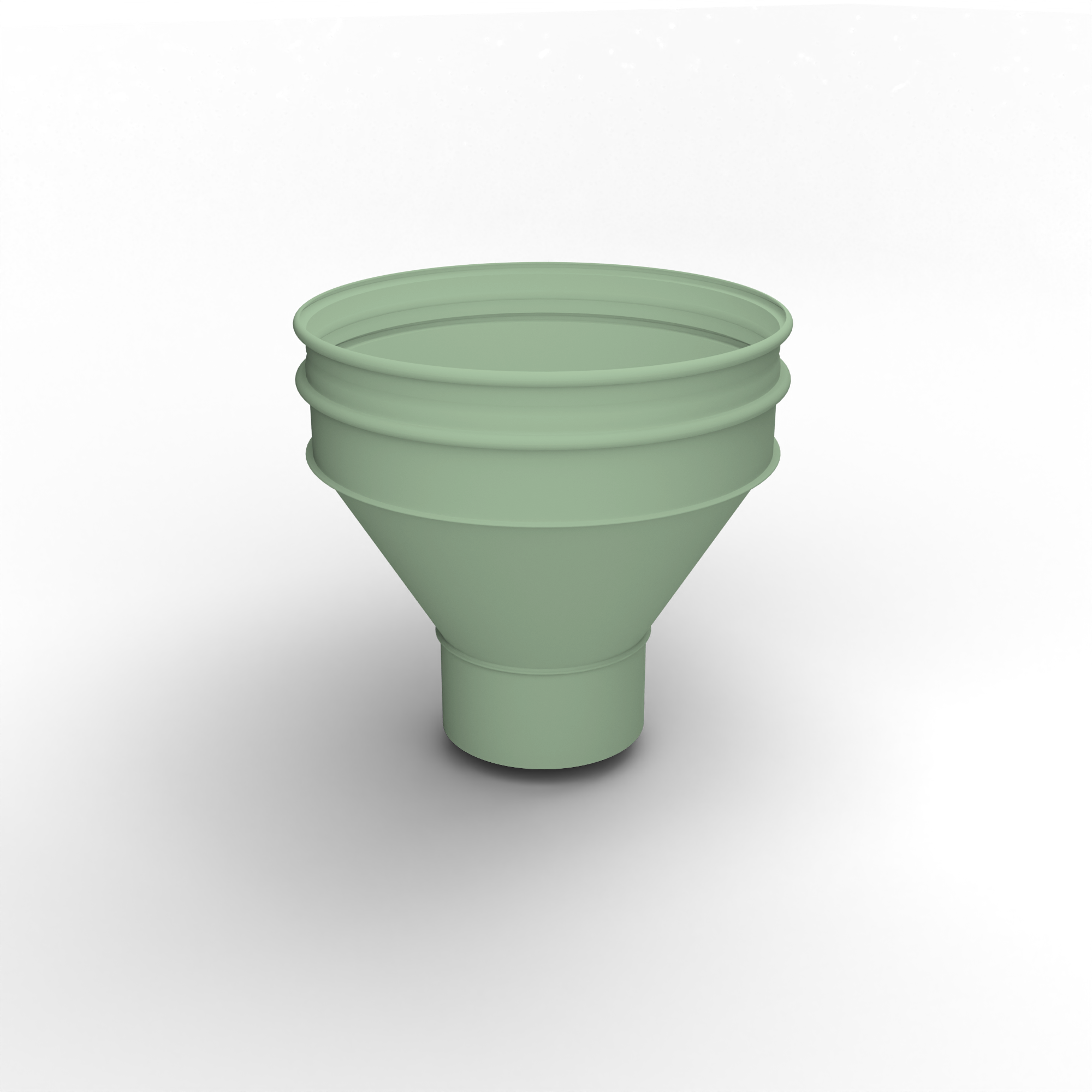 Воронка водосточная ф220х350мм (RAL 6019) водосборная, c порошковым покрытием