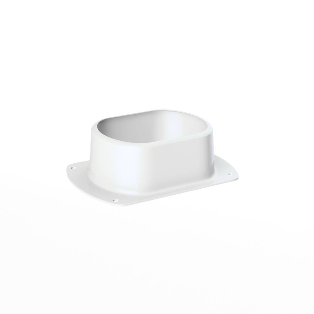 Воронка прямоугольного водосточного желоба полиэстер врезная Grand Line Vortex RAL 9003