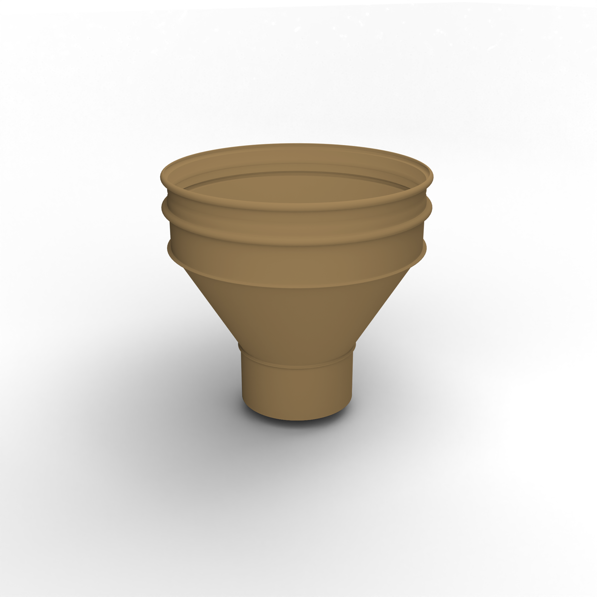 Воронка водосточная ф130х350мм (RAL 1011) водосборная, c порошковым покрытием