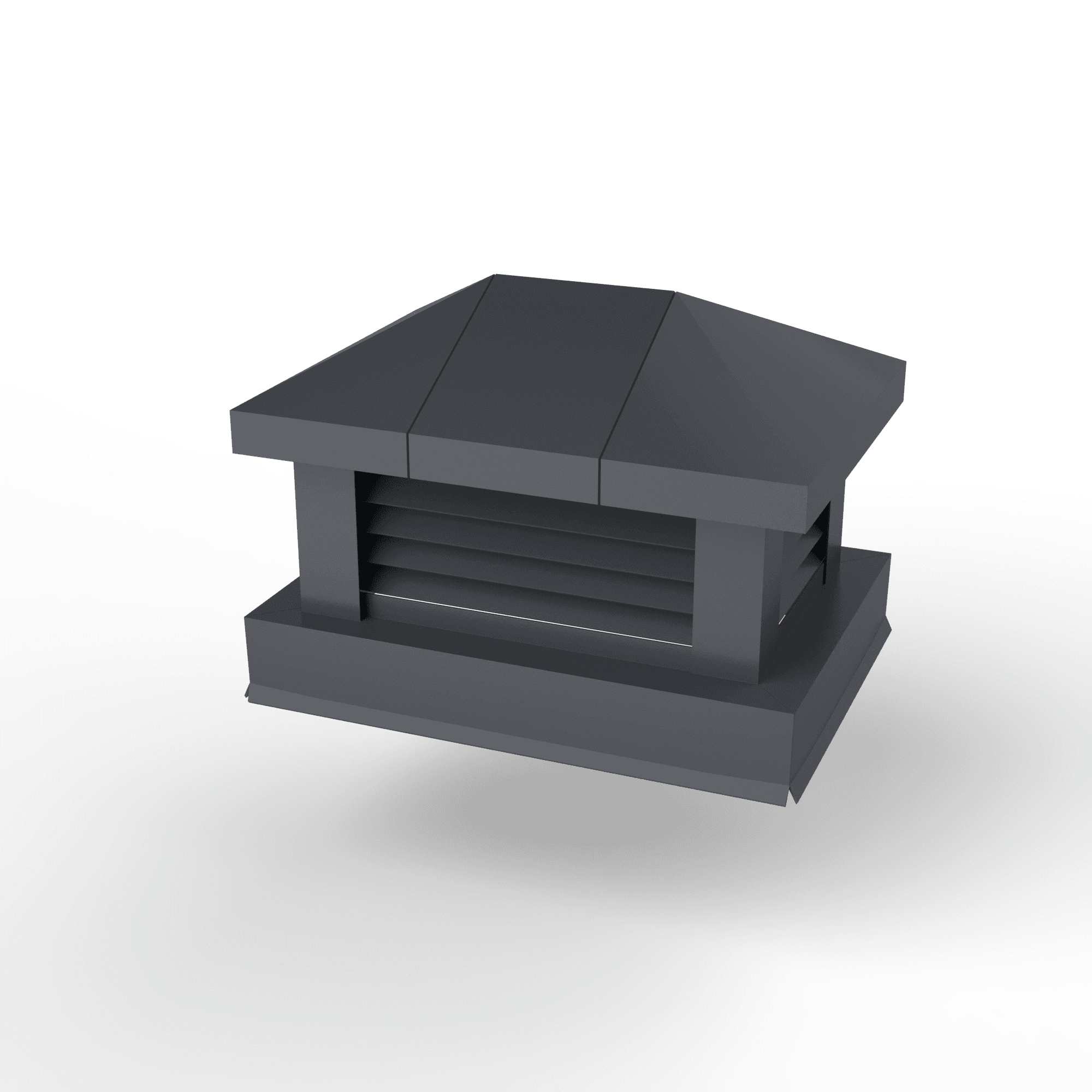 Дымник на трубу с жалюзи оцинкованный с полимерным покрытием до 2000мм RAL 7024