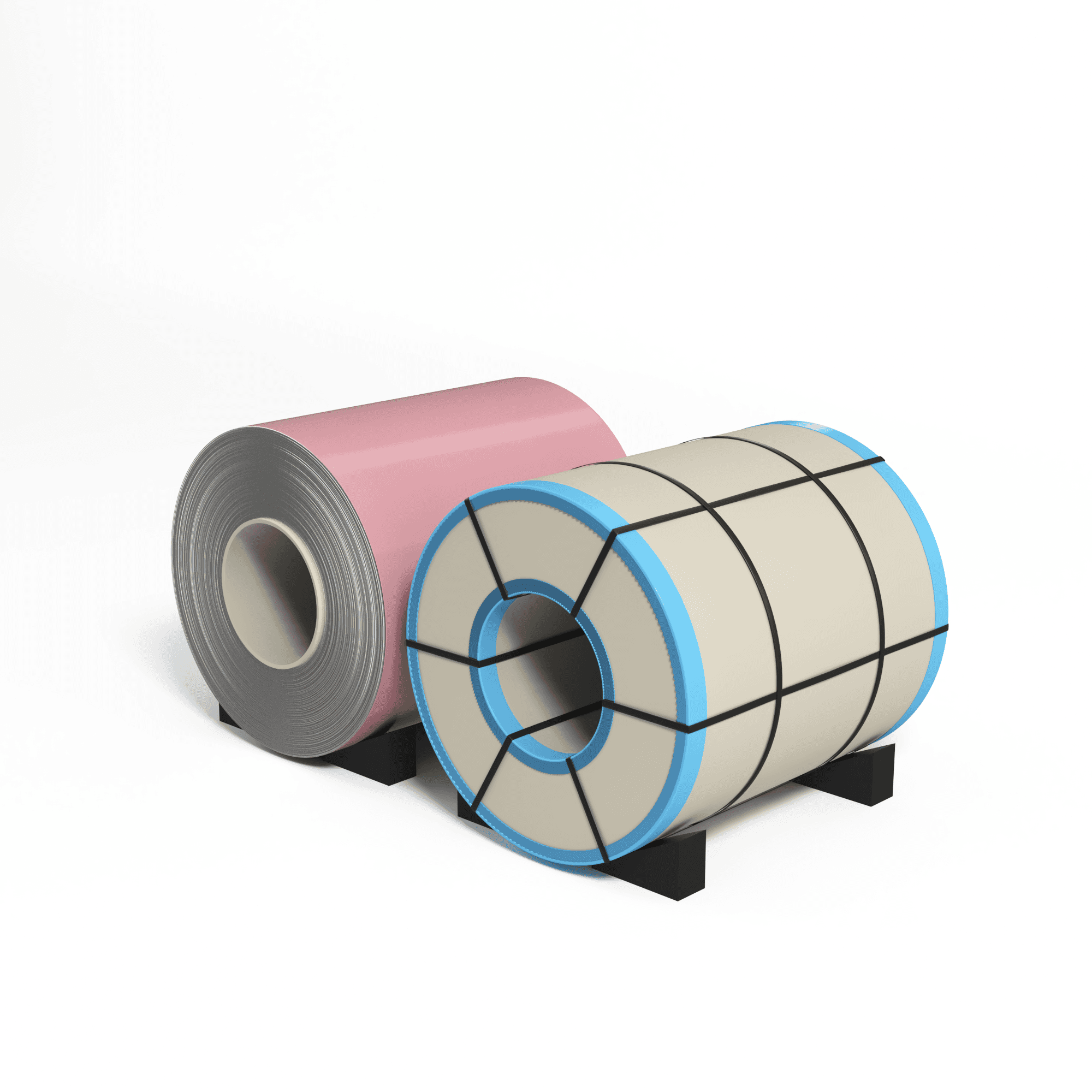 Рулон оцинкованный с полимерным покрытием полиэстер 0,4х1250мм RAL 3015 Светло-розовый