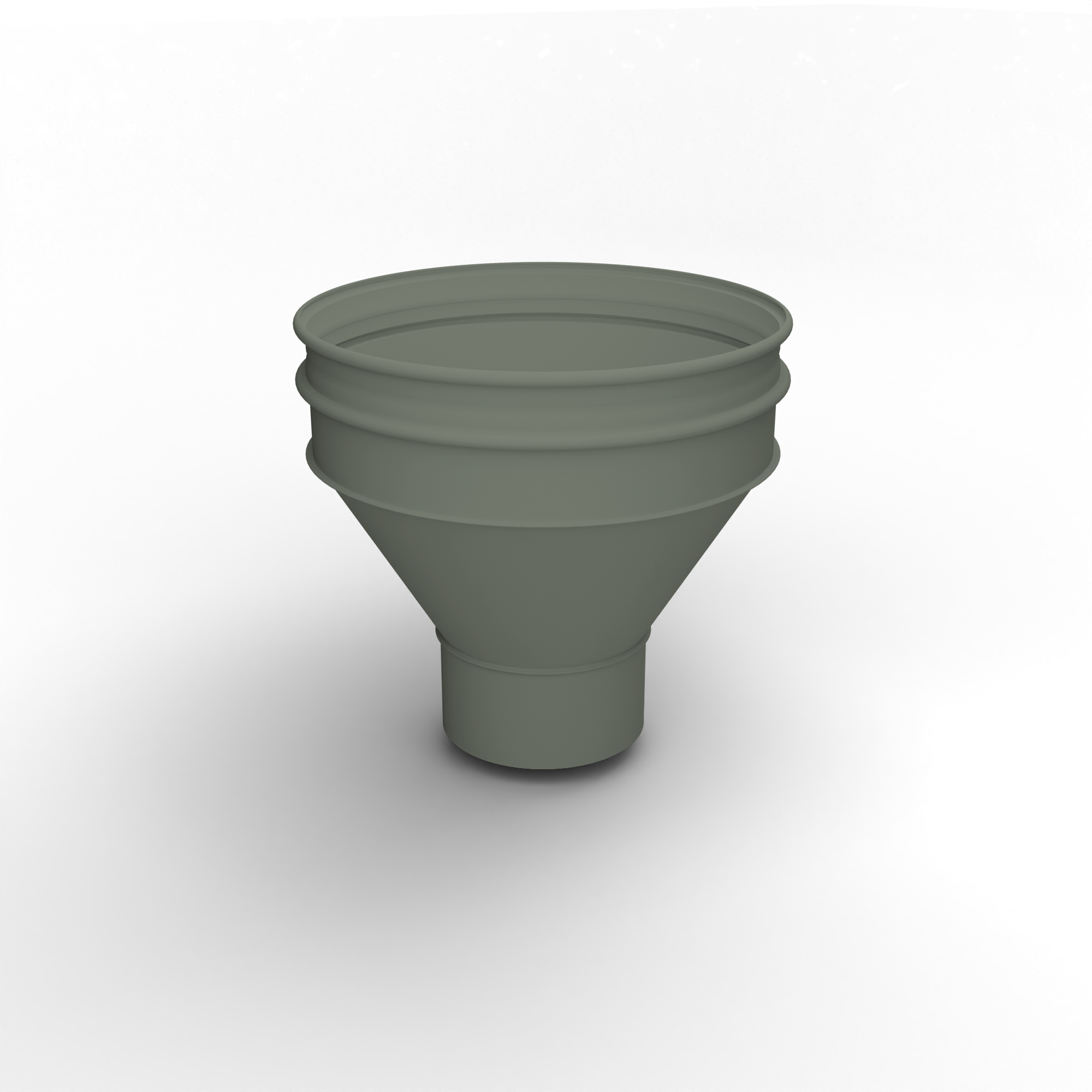 Воронка водосточная ф190х350мм (RAL 7033) водосборная, c порошковым покрытием