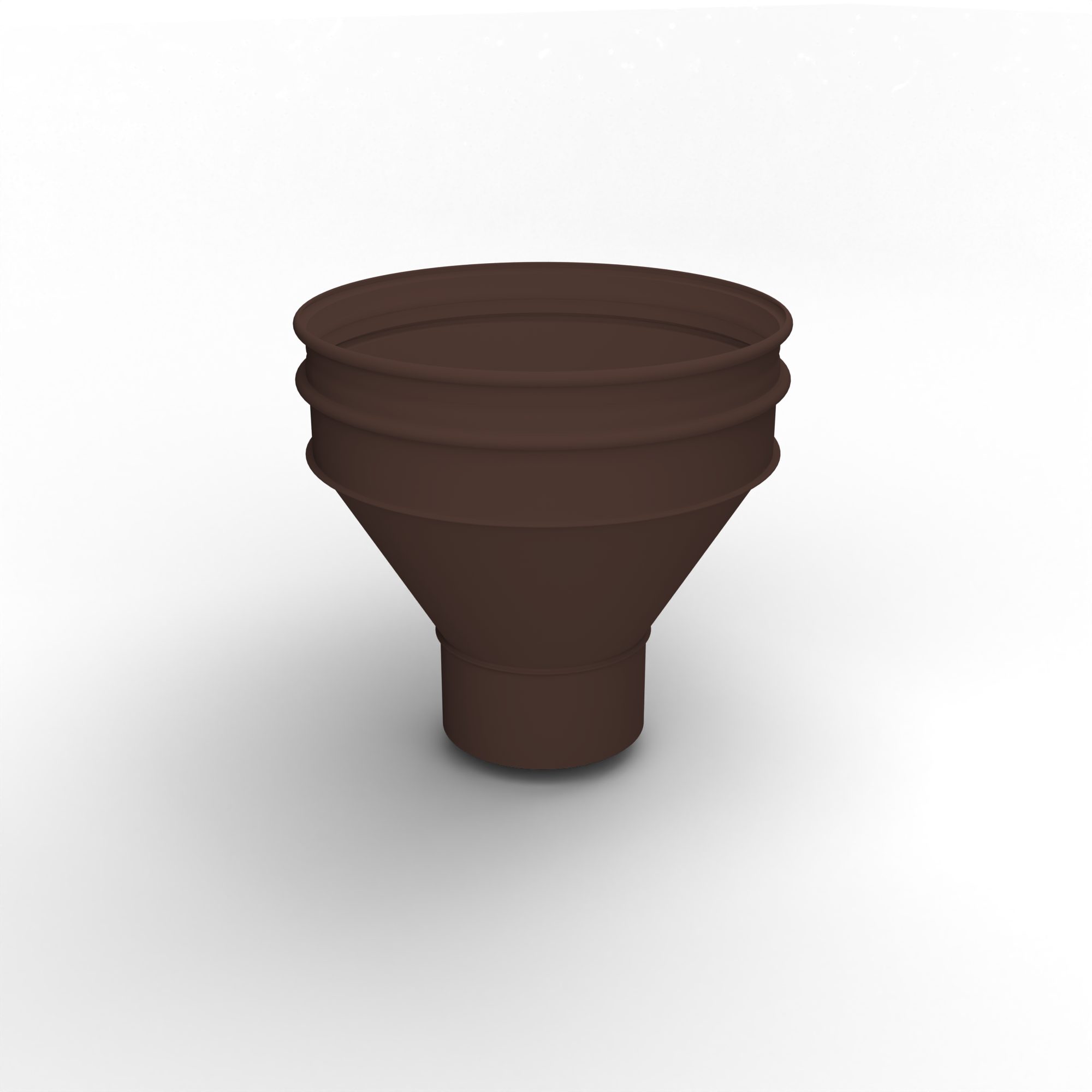 Воронка водосточная ф150х350мм (RAL 8016) водосборная, c порошковым покрытием