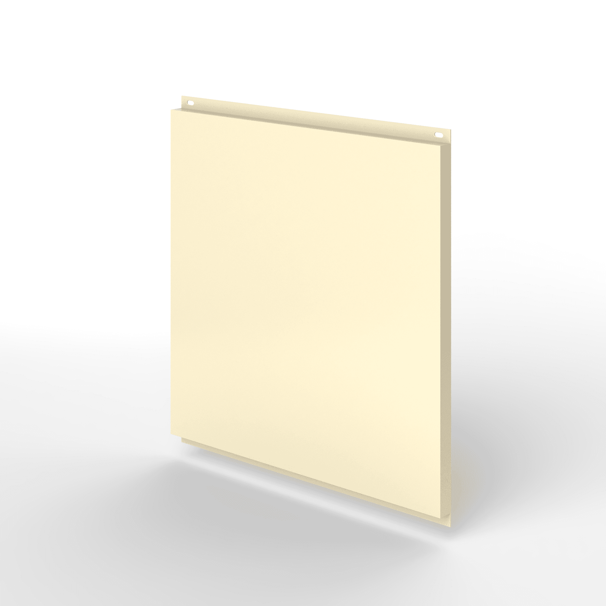 Фасадная металлокассета открытого типа 1,2 мм (RAL 1015) оцинкованная, с порошковым покрытием