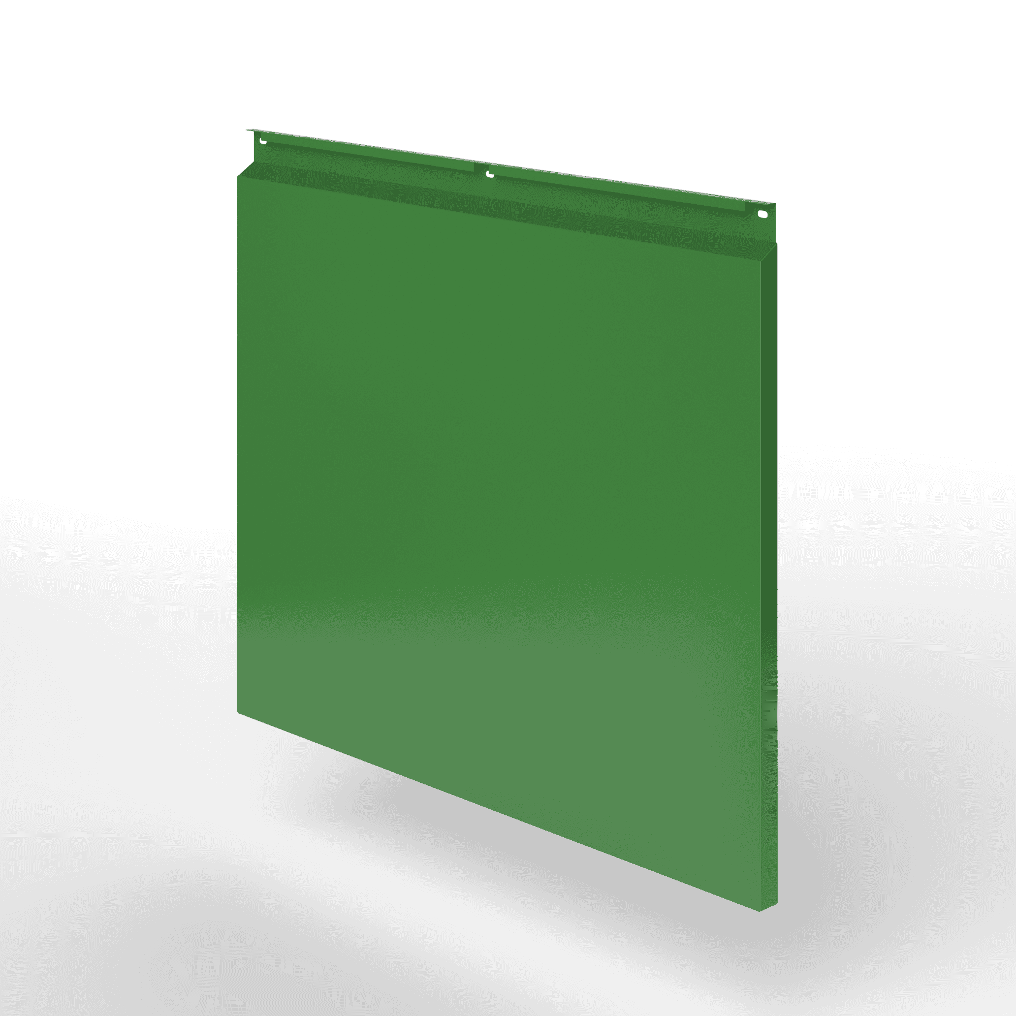 Фасадная металлокассета закрытого типа оцинкованная с порошковым покрытием 0,7x820х370мм RAL 6010 Травяной зелёный