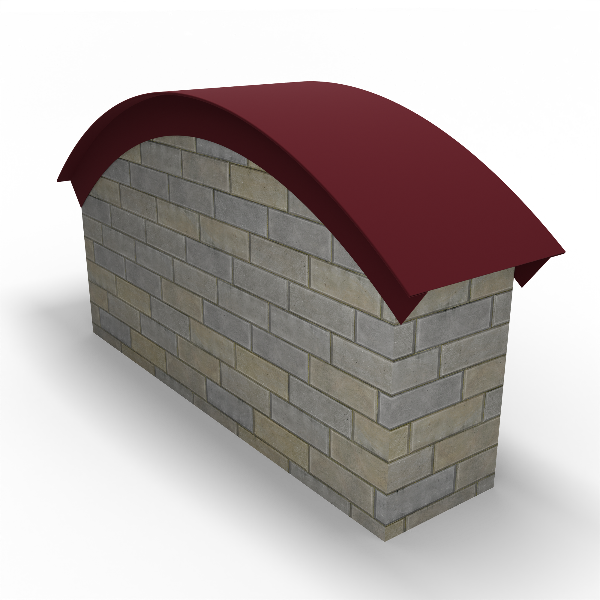 Парапет радиусный 1 мм (RAL 3005) полиэстер