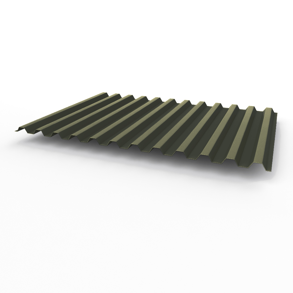 Профнастил С21 0,45х1051мм (RAL 6015) оцинкованный, с полимерным покрытием (полиэстер)