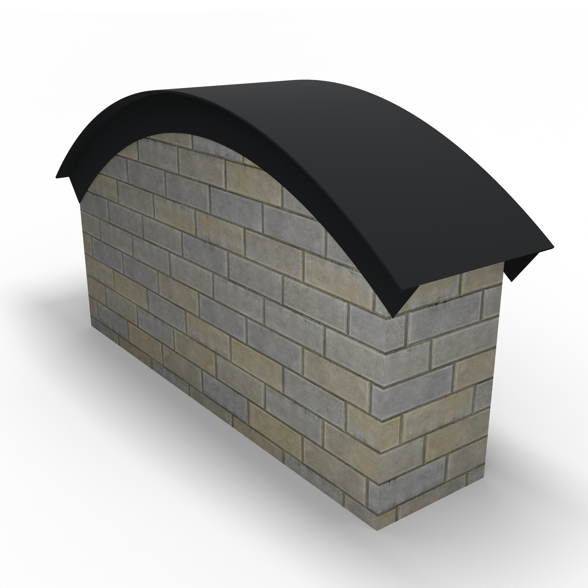 Парапет радиусный 1,2 мм (RAL 9004) полиэстер