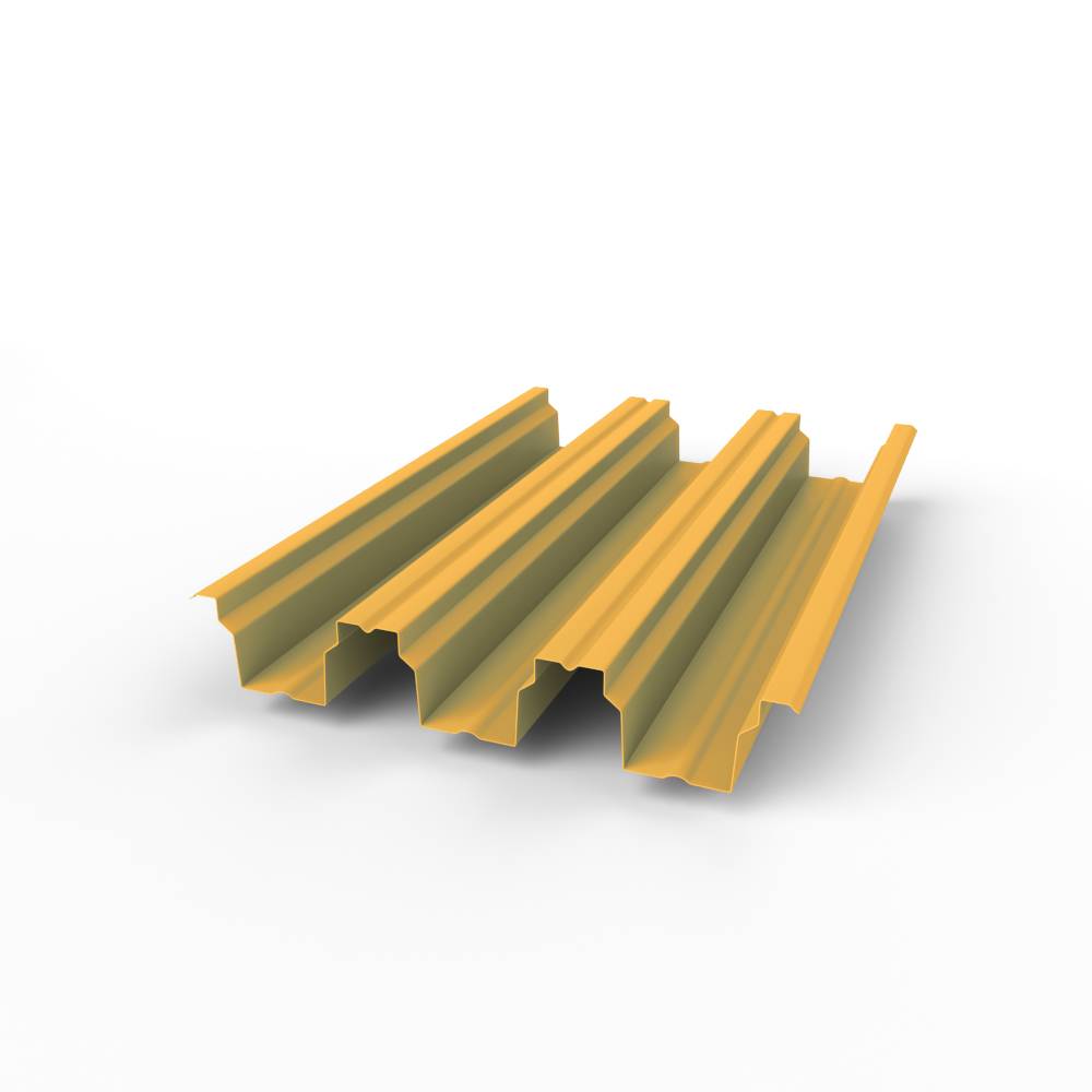 Профнастил Н114 - 0,8х646мм (RAL 1017) оцинкованный, с полимерным покрытием (полиэстер)