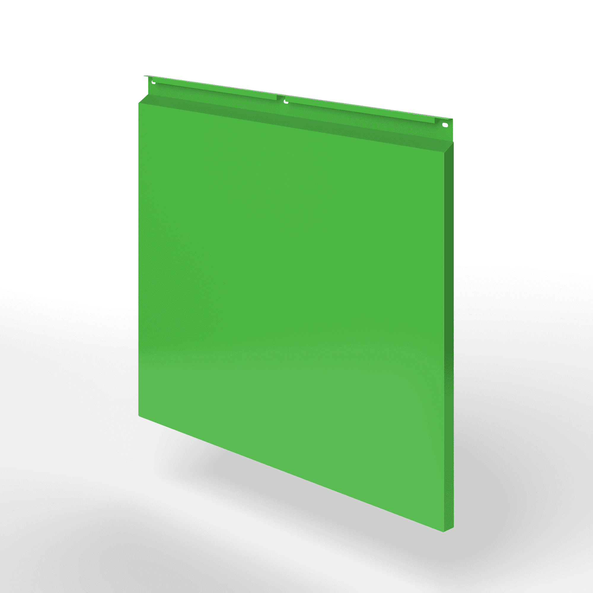 Фасадная металлокассета закрытого типа оцинкованная с порошковым покрытием 0,7x1160х600мм RAL 6018 Желто-зелёный