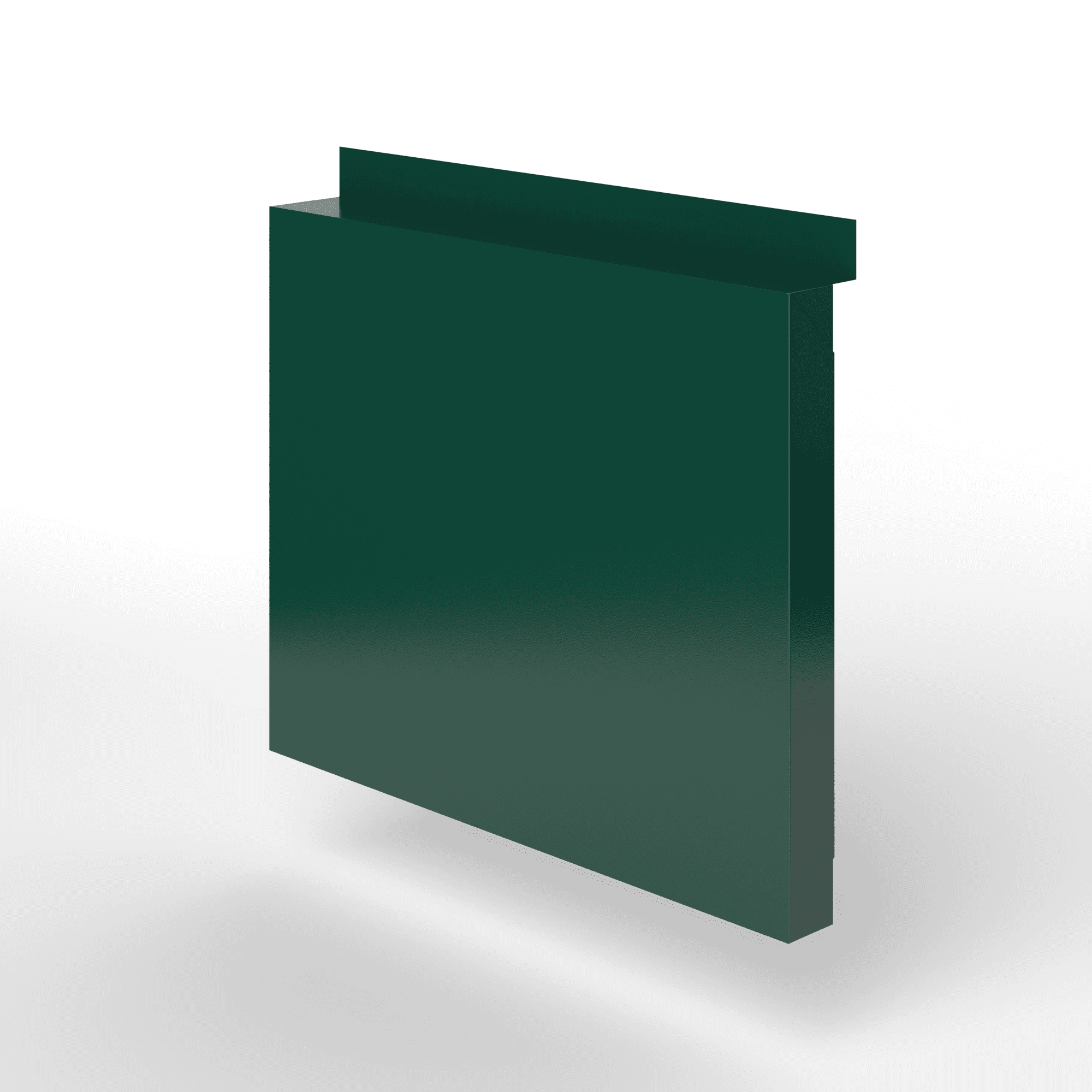 Фасадная металлокассета с иклями оцинкованная с порошковым покрытием 0,7мм RAL 6005